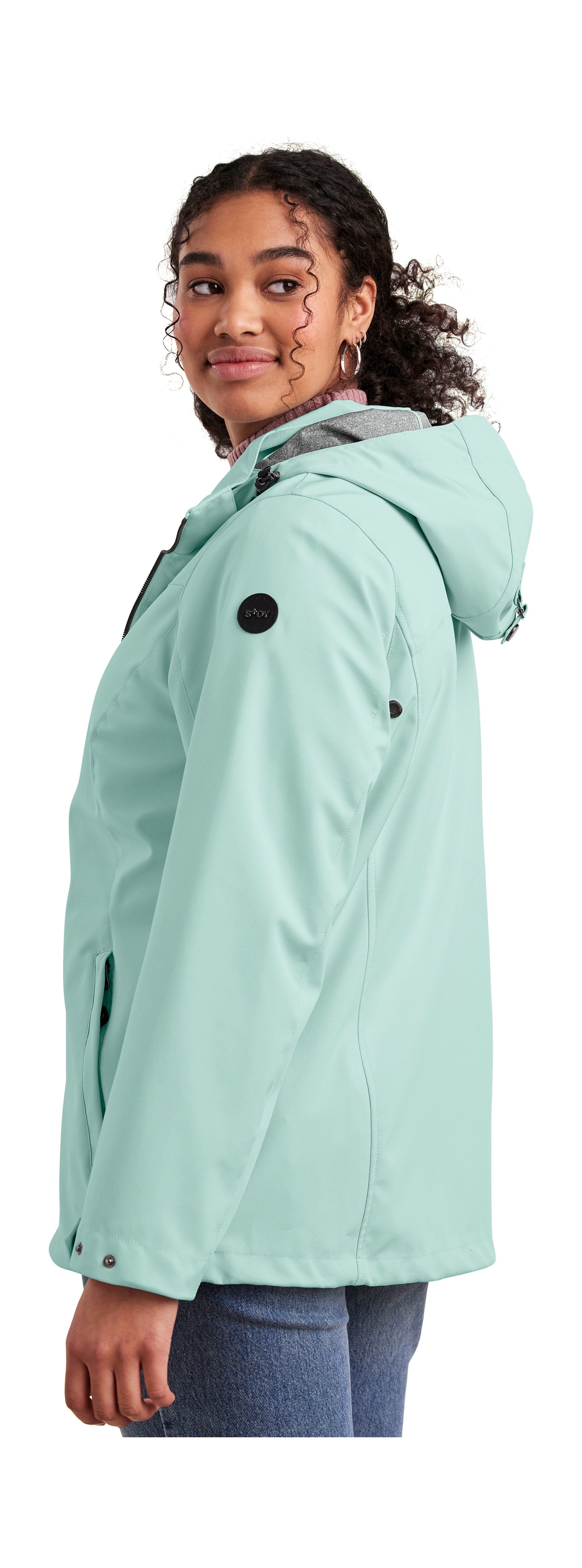 STOY Softshelljacke »STS 1 WMN SFTSHLL JCKT«, Damen Softshelljacke: wasserabweisend, atmungsaktiv, umweltfreundlich