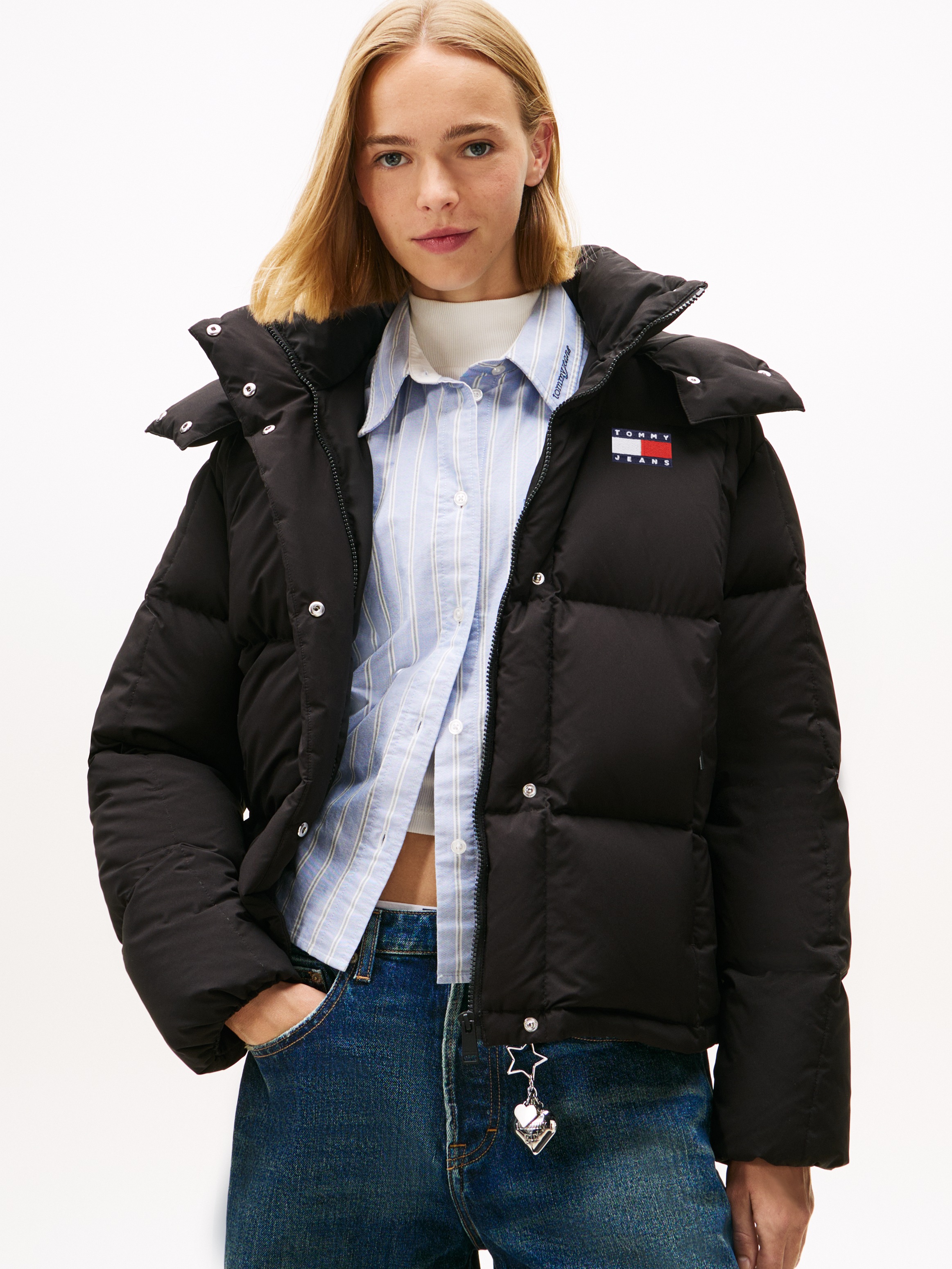 Tommy Jeans Steppjacke »TJW ALASKA GRID DOWN JACKET EXT«, mit Kapuze