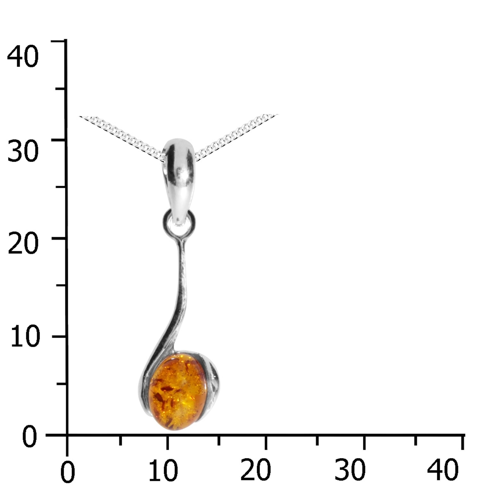 OSTSEE-SCHMUCK Kette mit Anhänger »- Lennja klein - Silber 925/000 - Bernstein«