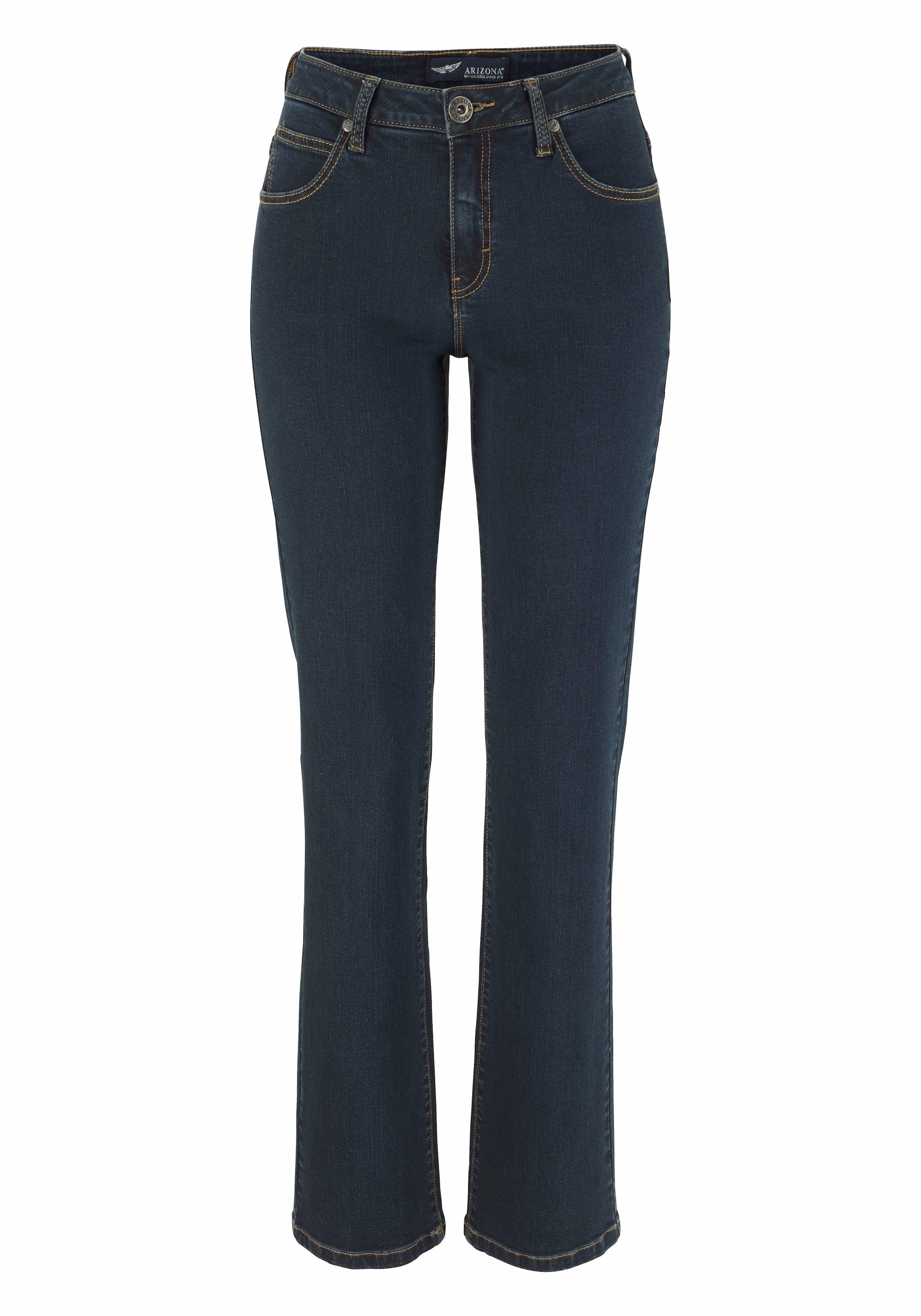 Arizona Gerade Jeans »Curve-Collection«, hohe Leibhöhe, rinsed Waschung, cleaner Look