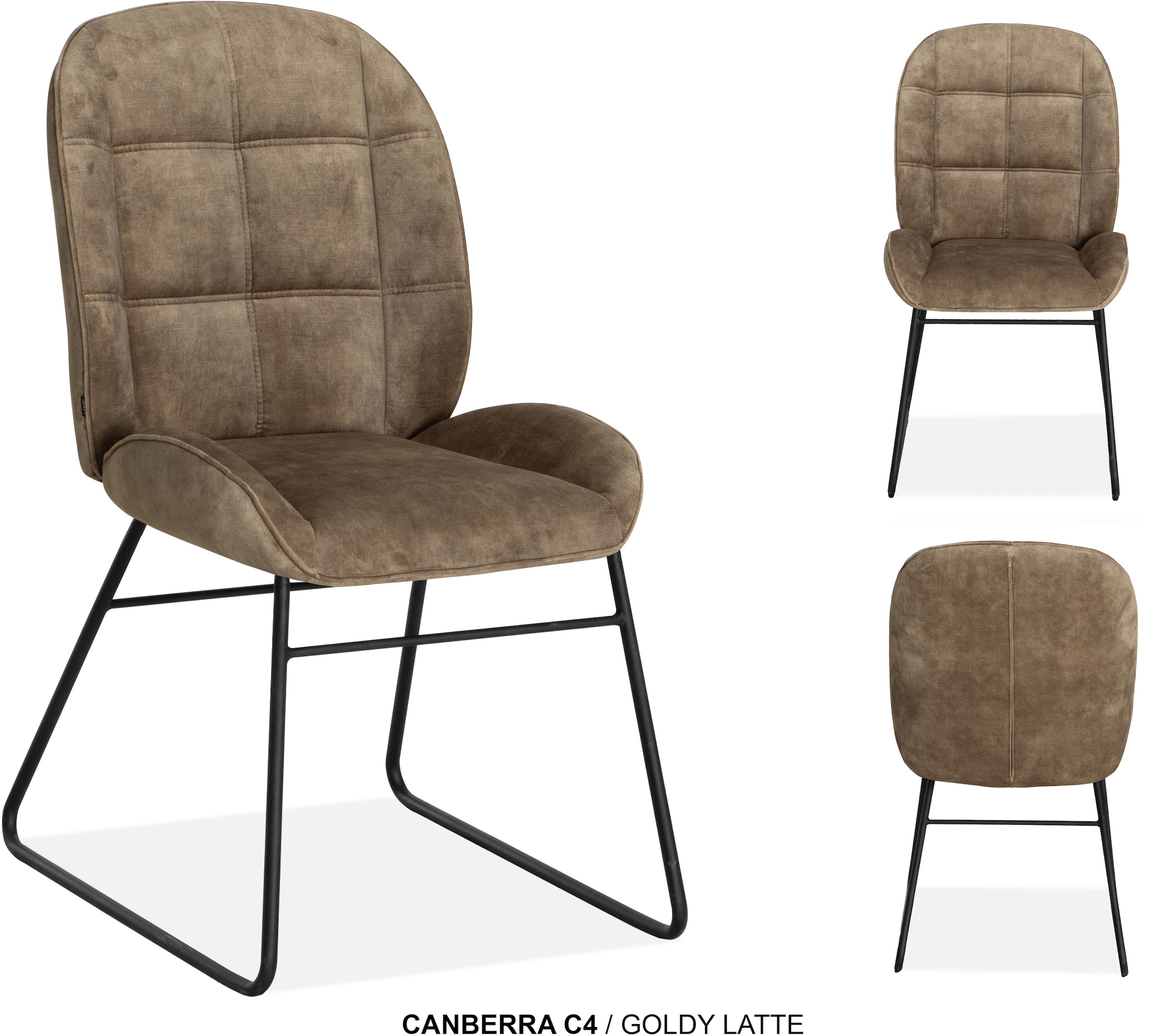 OMG Design Esszimmerstuhl »Canberra« (Set) 1 Stk.Esszimmerstuhl, pflegeleichter Samtvelour Bezug