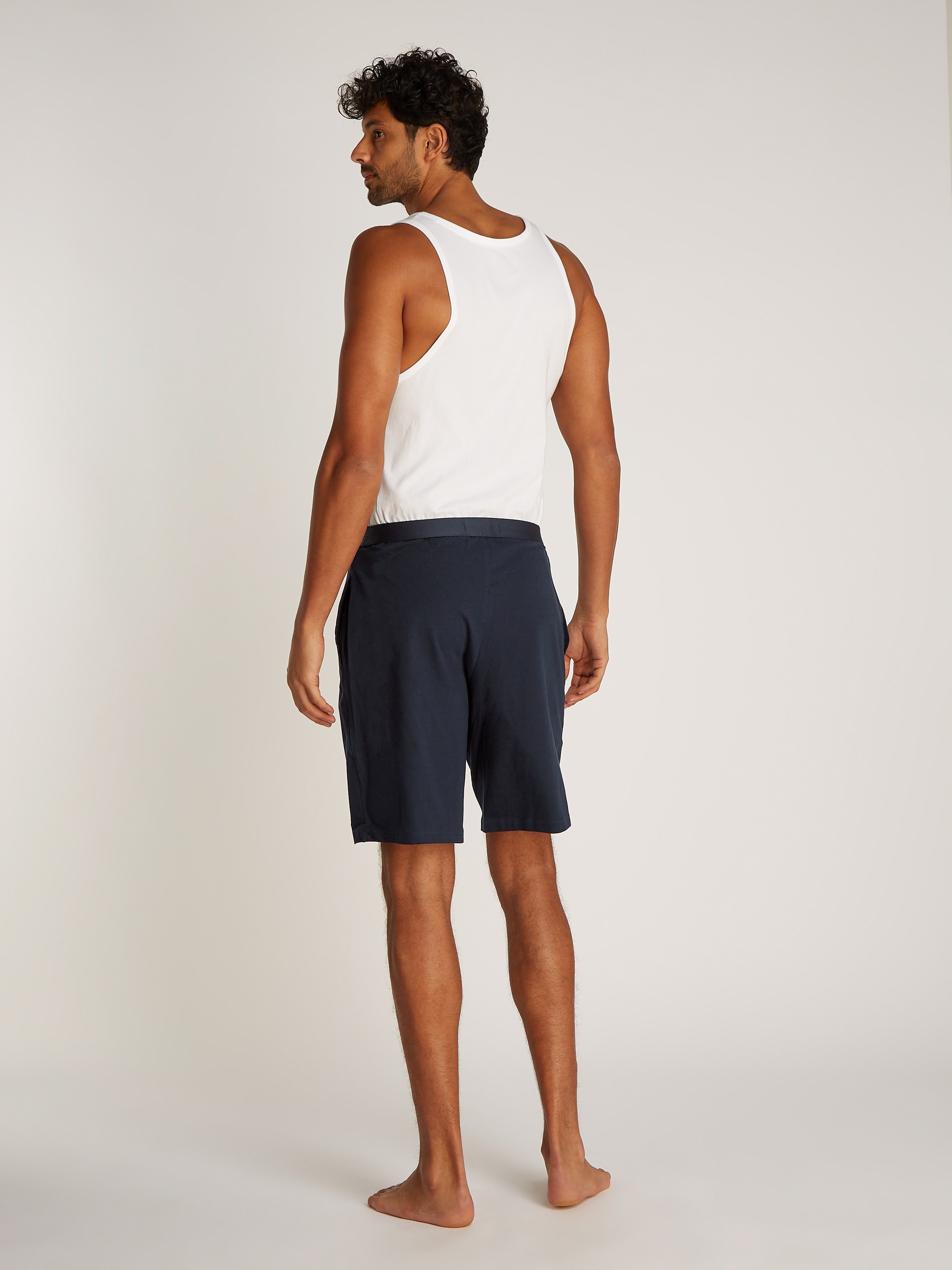 Tommy Hilfiger Underwear Pyjama »CN SS SHORT JERSEY SET«, (Set, 2 tlg., 2er), mit Logostickereien