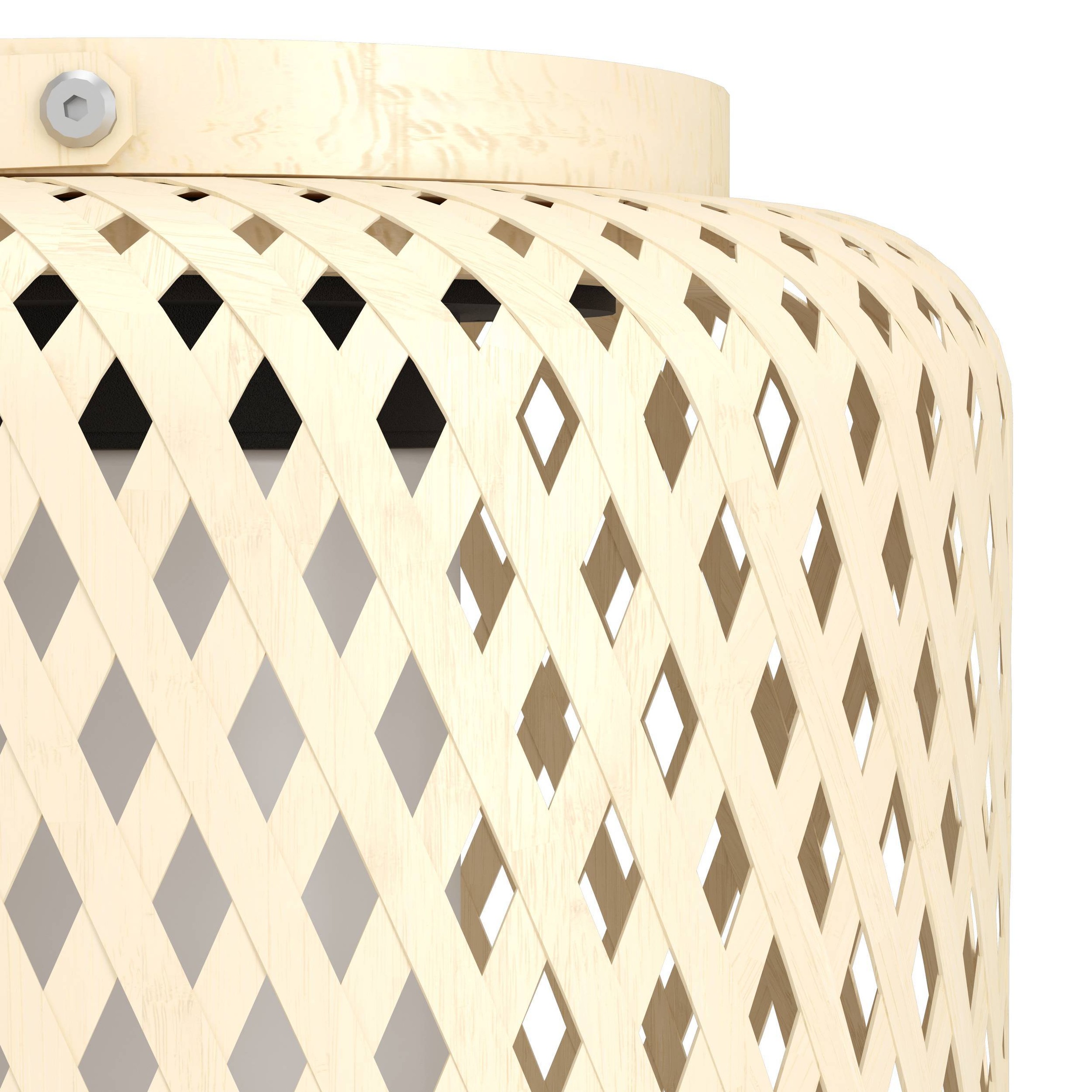 EGLO Tischleuchte »Marliano Tischlampe, Solarlampe Boho, Windlicht, Rattan, IP44, Lampe« LED-Modul 1 Stk. Neutralweiß Tischleuchte - H24 x Ø21 cm - braun - 3,3W inkl.