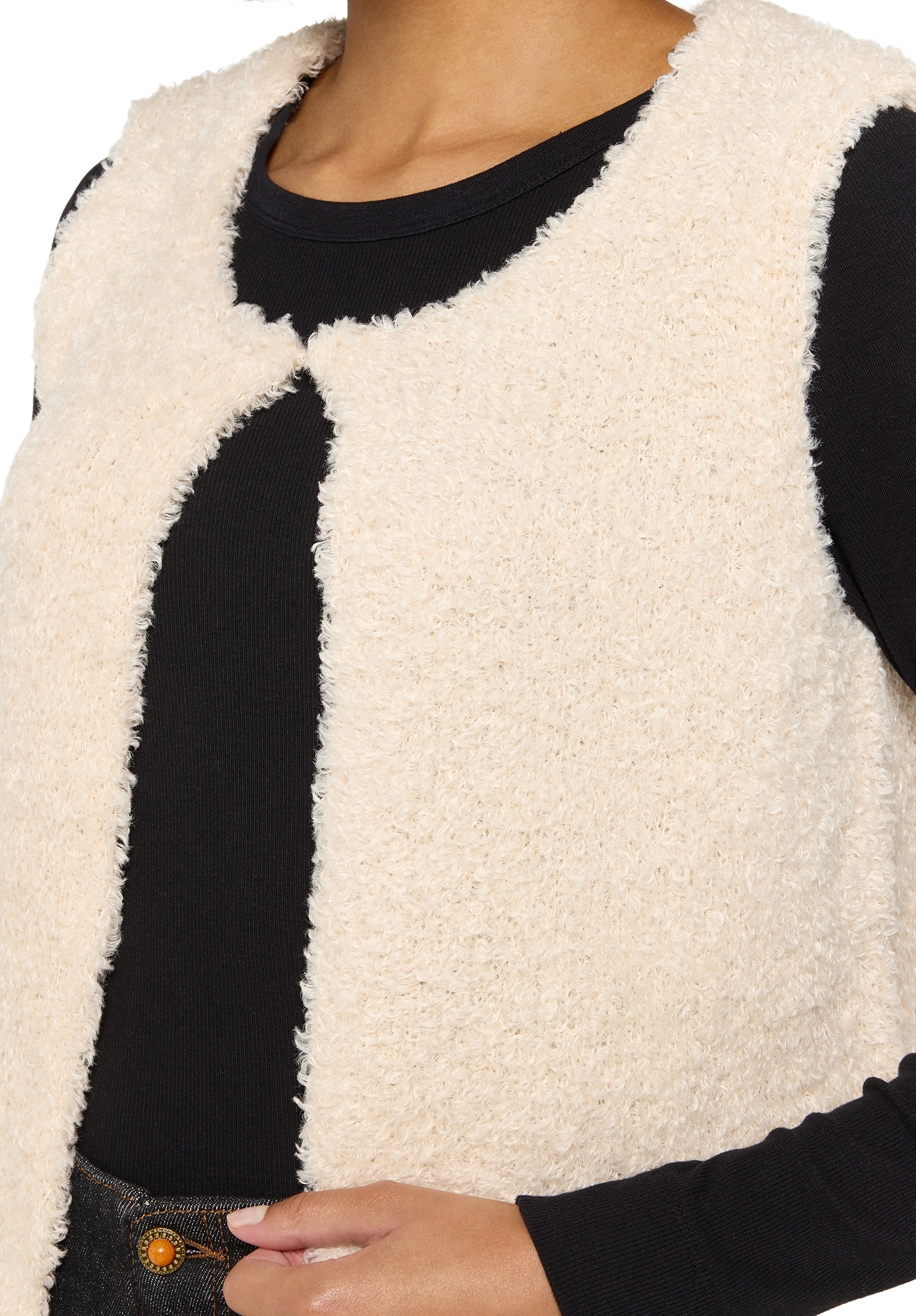 Cartoon Strickjacke »Strickweste mit Rundhalsausschnitt«