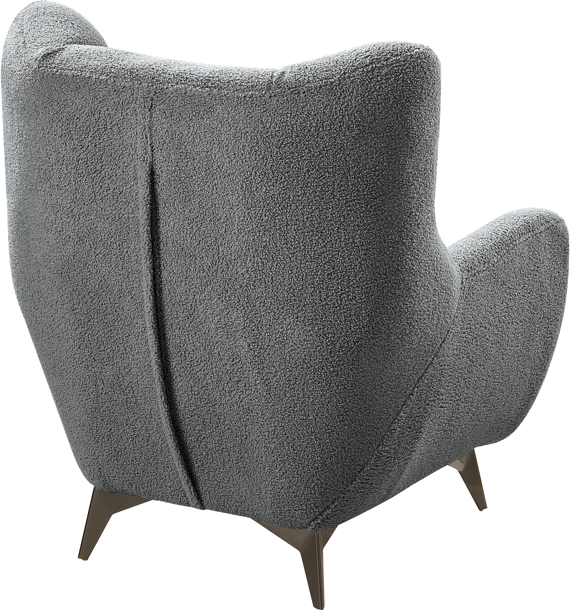 ATLANTIC home collection Sessel »Shawn« mit Federkern, trendy Bezug mit Teddyoptik