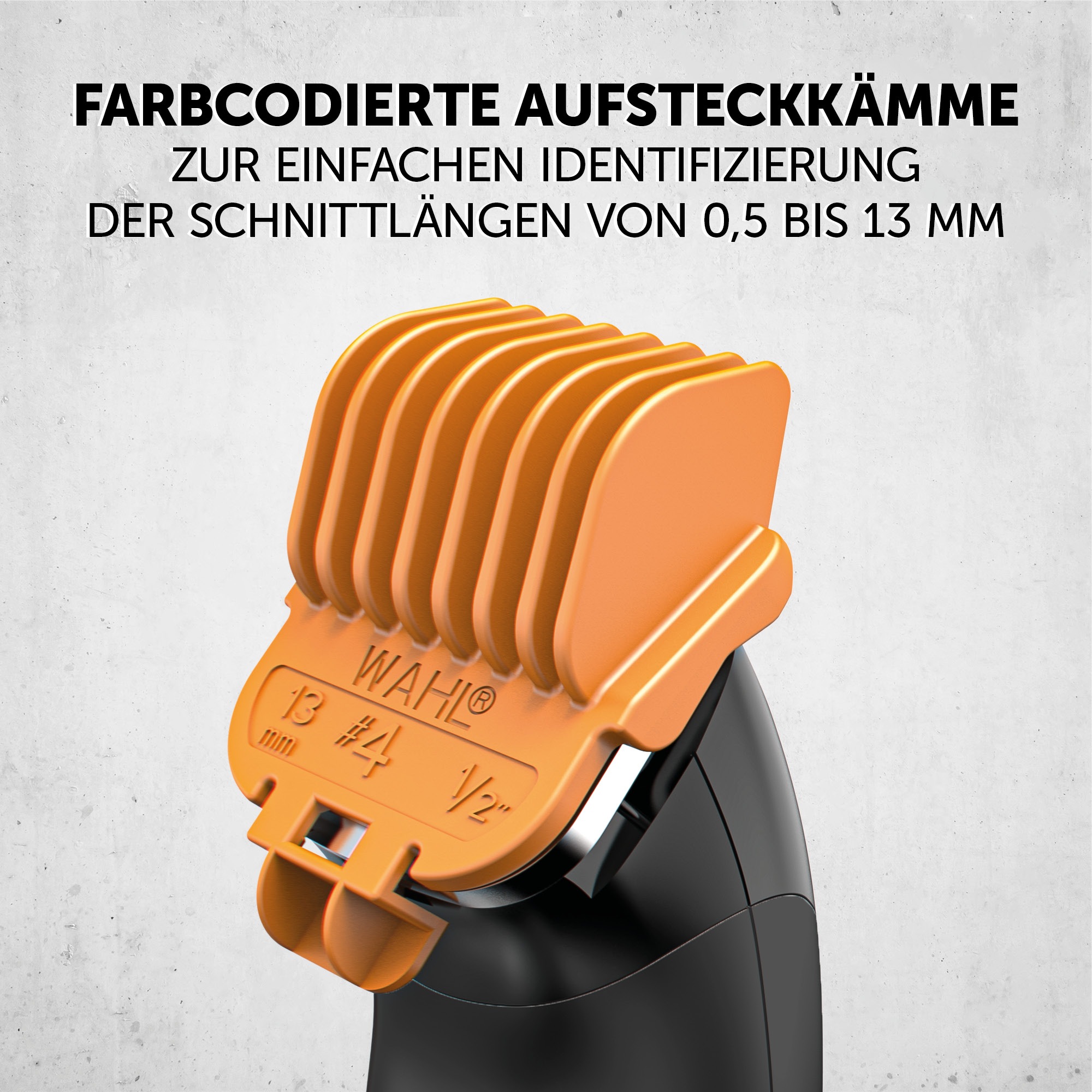Wahl Multifunktionstrimmer »Color Trim Advanced«, 13 Aufsätze, Farbcodierte Aufsteckkämme, Lithium-Ionen-Technologie, USB Aufladung