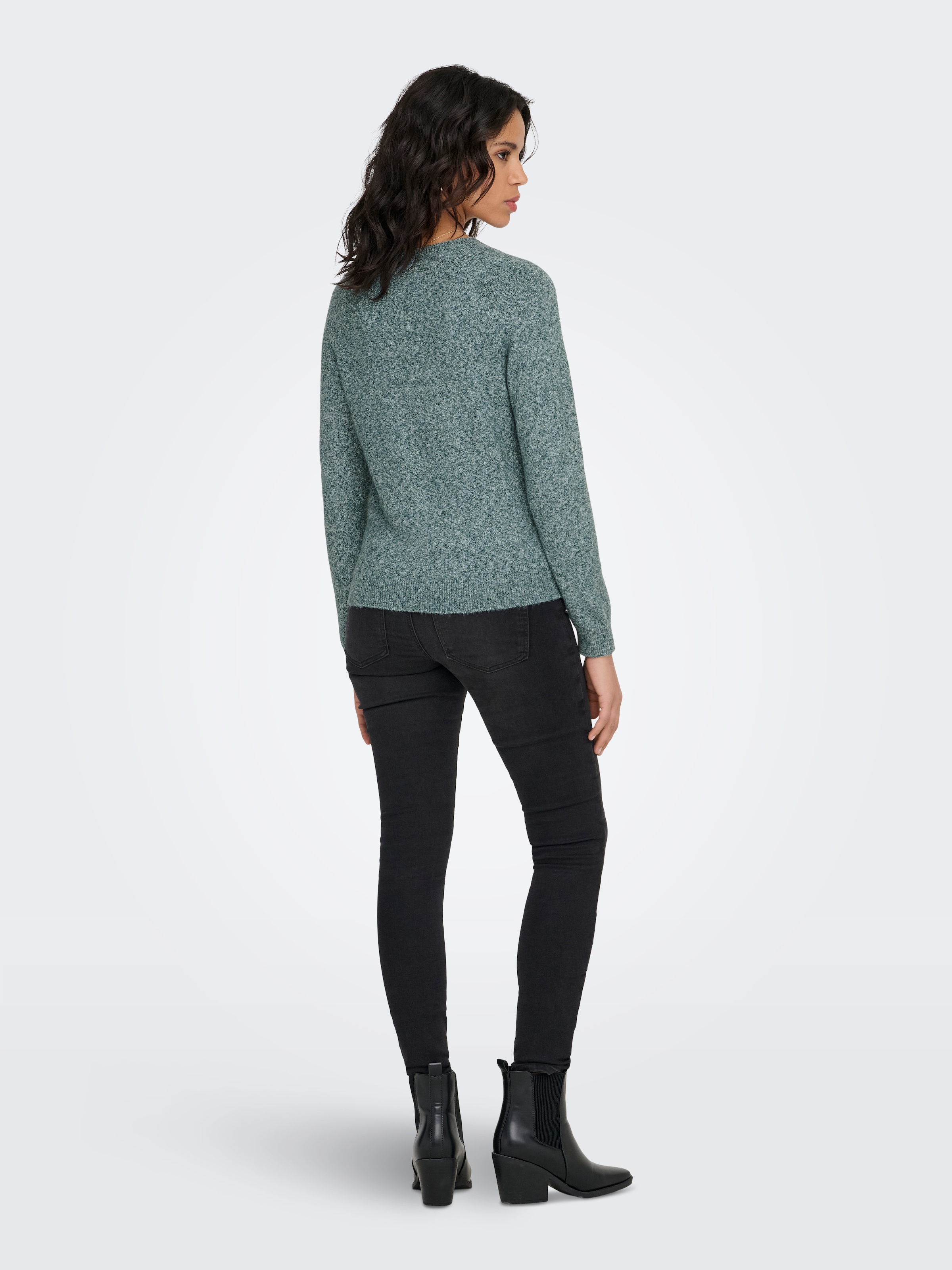 ONLY Rundhalspullover »ONLRICA LIFE L/S PULLOVER  KNT NOOS« Materialmix, regular fit