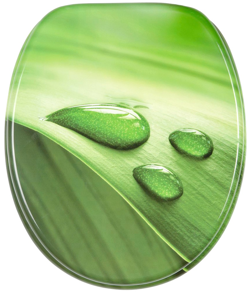 Sanilo Badaccessoire-Set »Green Leaf«, (Komplett-Set, WC-Sitz, kaufen OTTO 6 bei WC-Bürste Badteppich, Seifenspender, aus tlg.), Stöpsel, bestehend