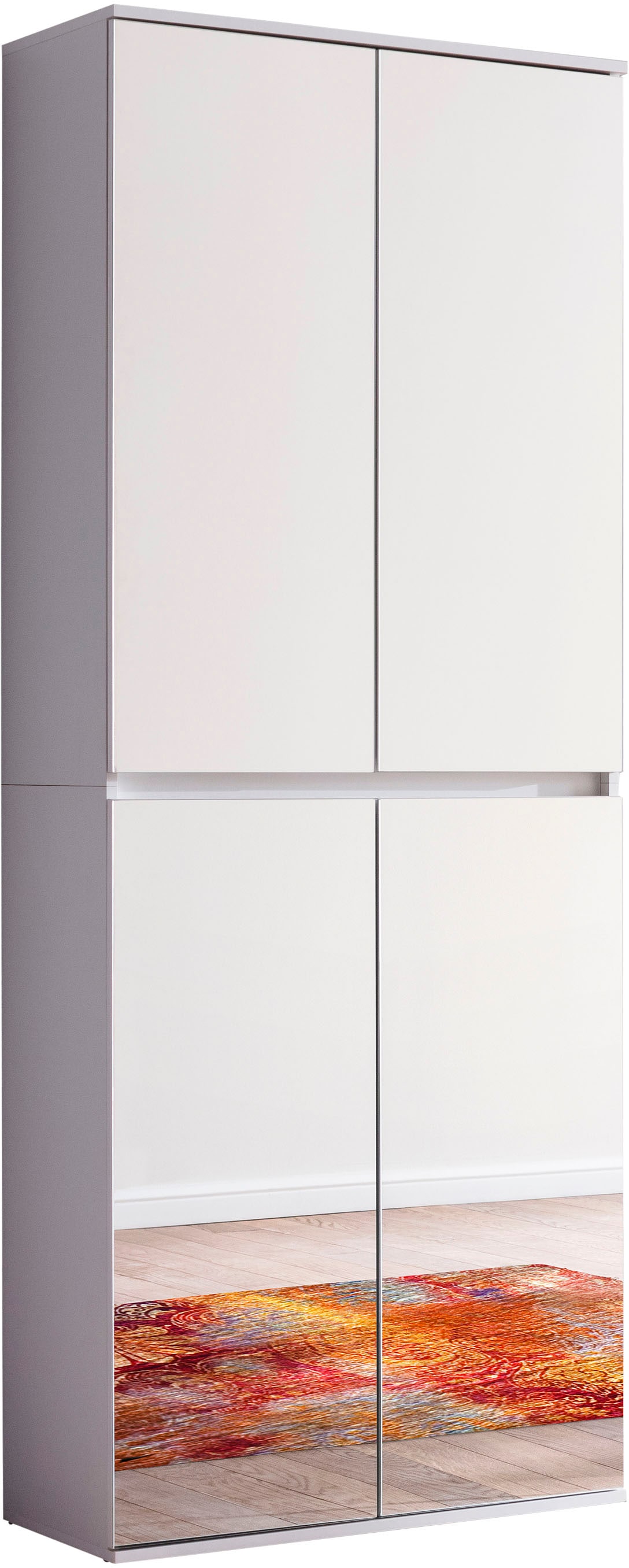 Home affaire Garderobenschrank »Malcesine« Garderobenschrank mit 4 Türen - (B/T/H) 74/34/191 cm