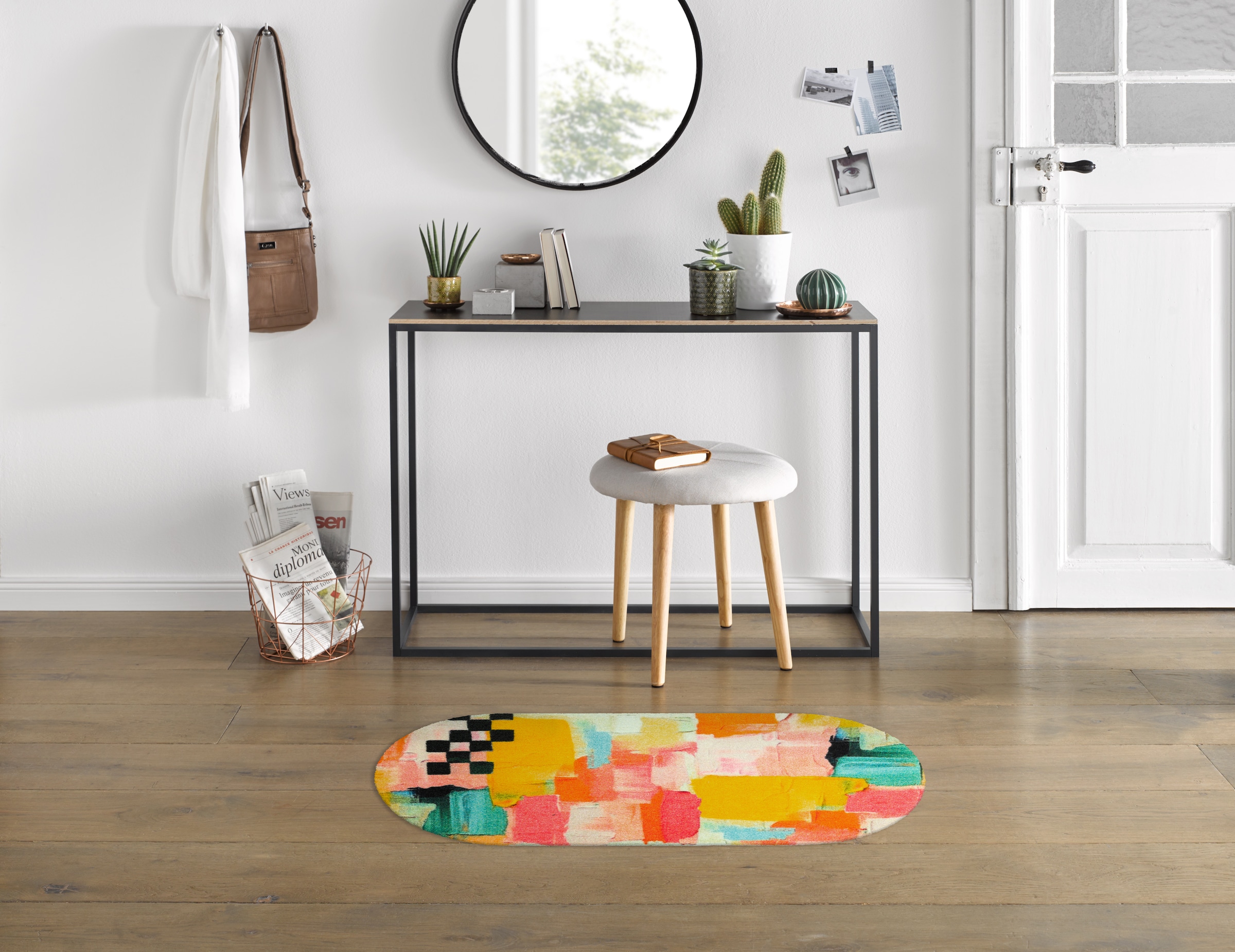 wash+dry by Kleen-Tex Fußmatte »und Läufer Paintshape« oval 9 mm Höhe