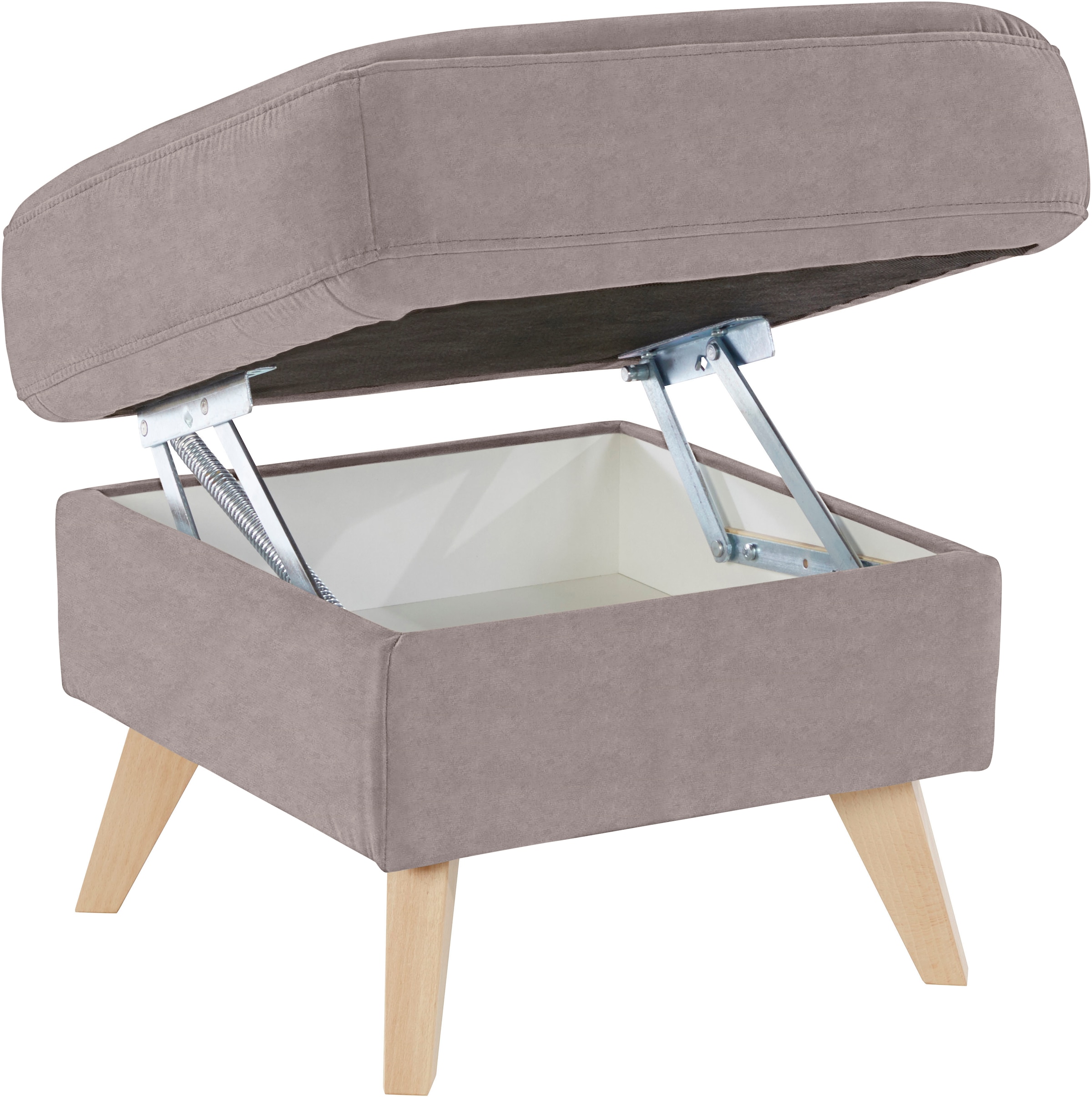 exxpo - sofa fashion Hocker »Nappa mit praktischem Staufach unter der Sitzfläche«