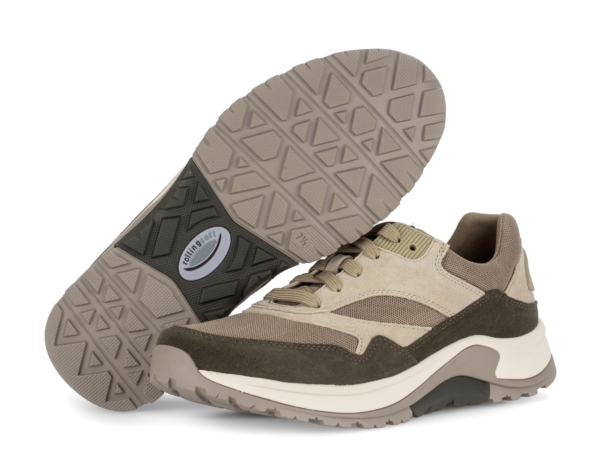 rollingsoft Keilsneaker  , Freizeitschuh, Halbschuh, Schnürschuh mit Wechselfußbett, Weite G