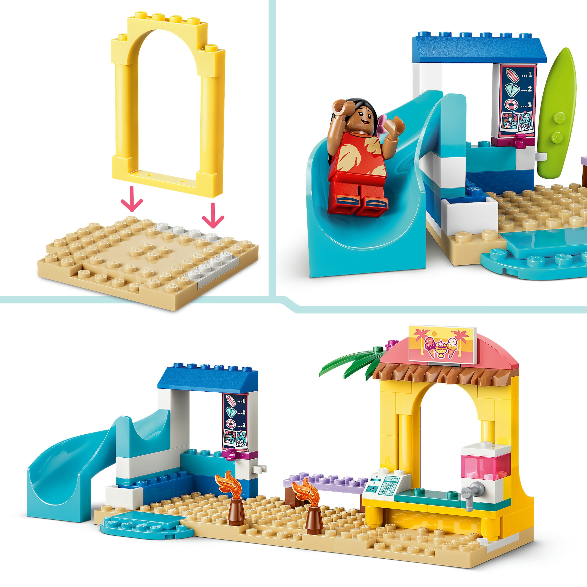 LEGO® Konstruktionsspielsteine »Spaß am Strand mit Lilo und Stitch (43280), LEGO Disney Classic« Made in Europe