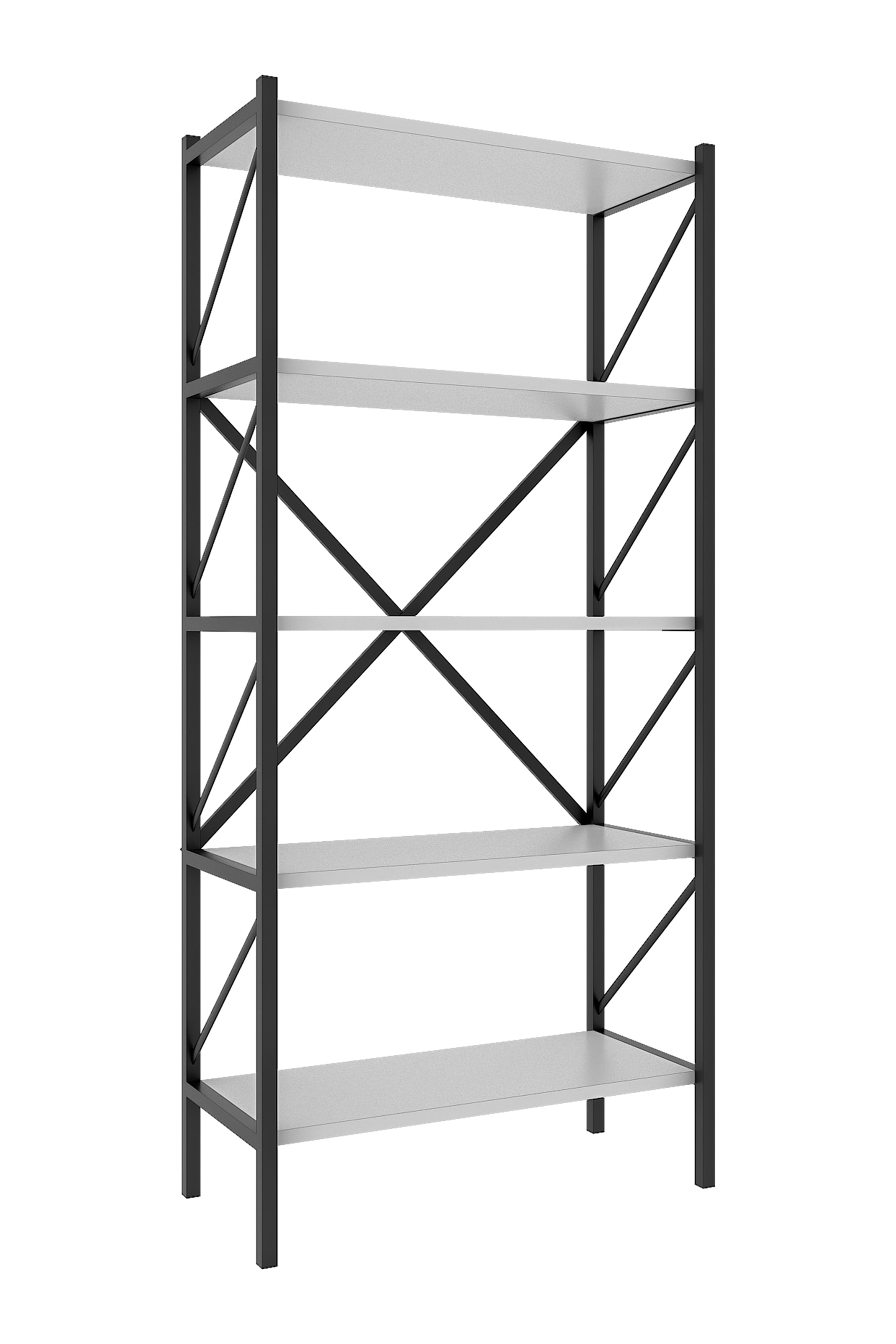 VCM Standregal »Holz Metall Stand Regal Büro Bücher Insasi 5fach«