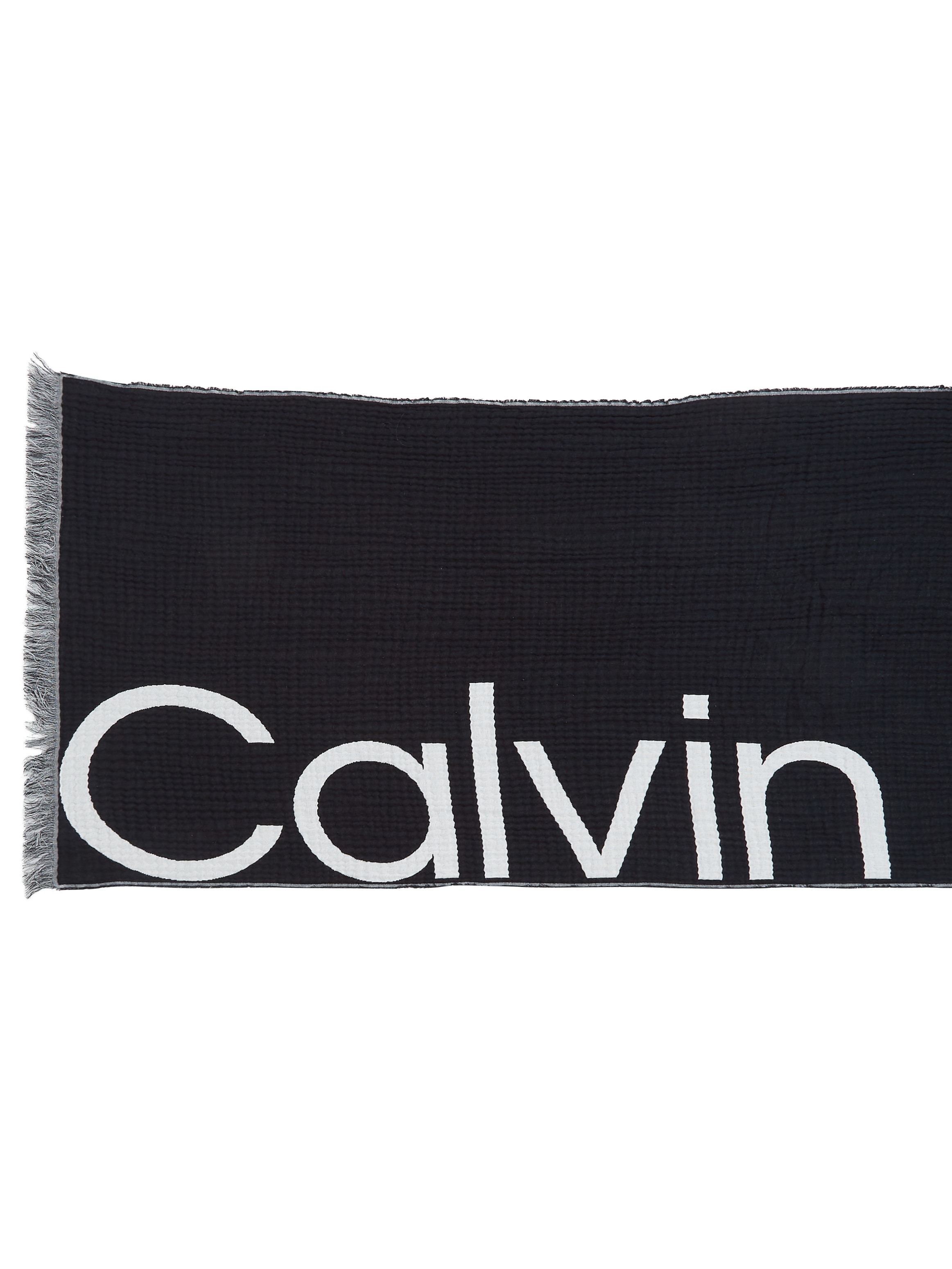 Calvin Klein Schal »LOGO 2-TONES COTTON GAUGE SCARF«, Logostickerei