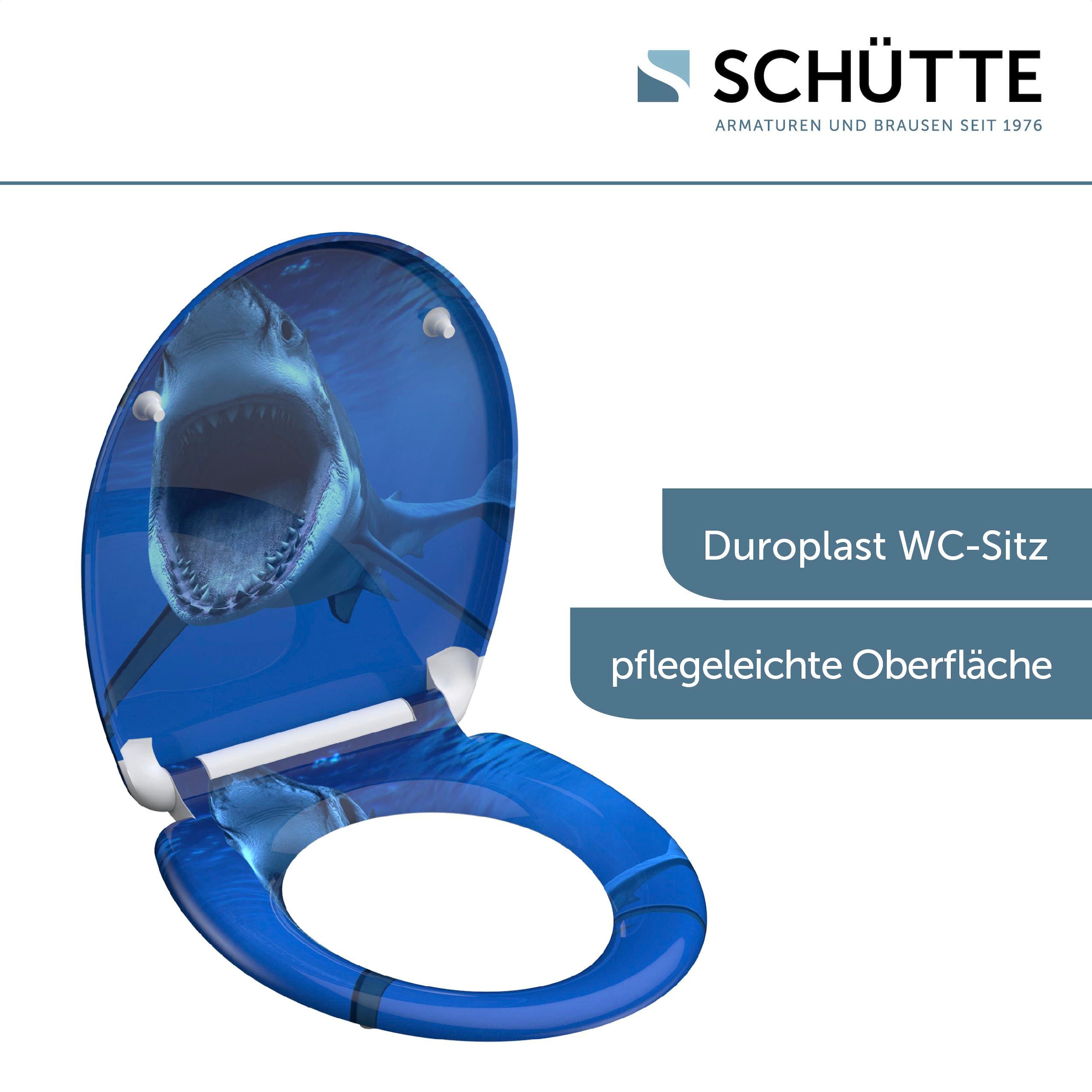 Schütte WC-Sitz »Shark«, Duroplast, mit Absenkautomatik und Schnellverschluss