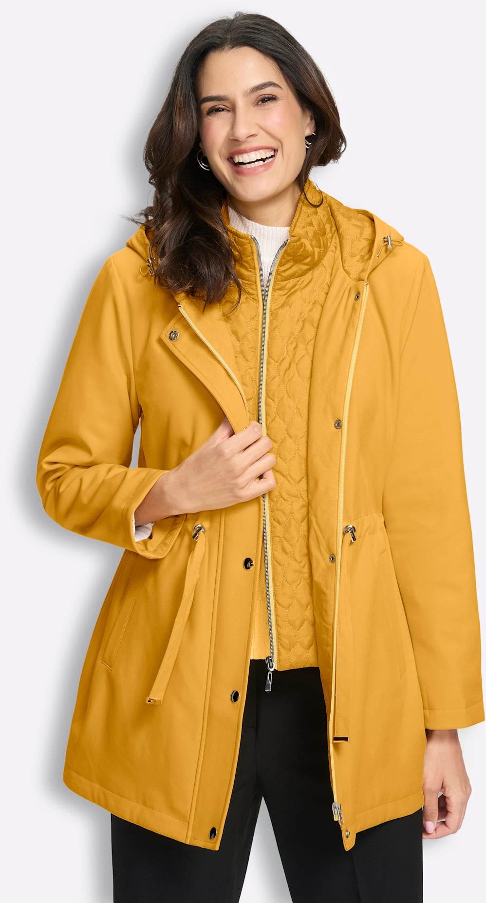 Inspirationen Doppeljacke mit Kapuze