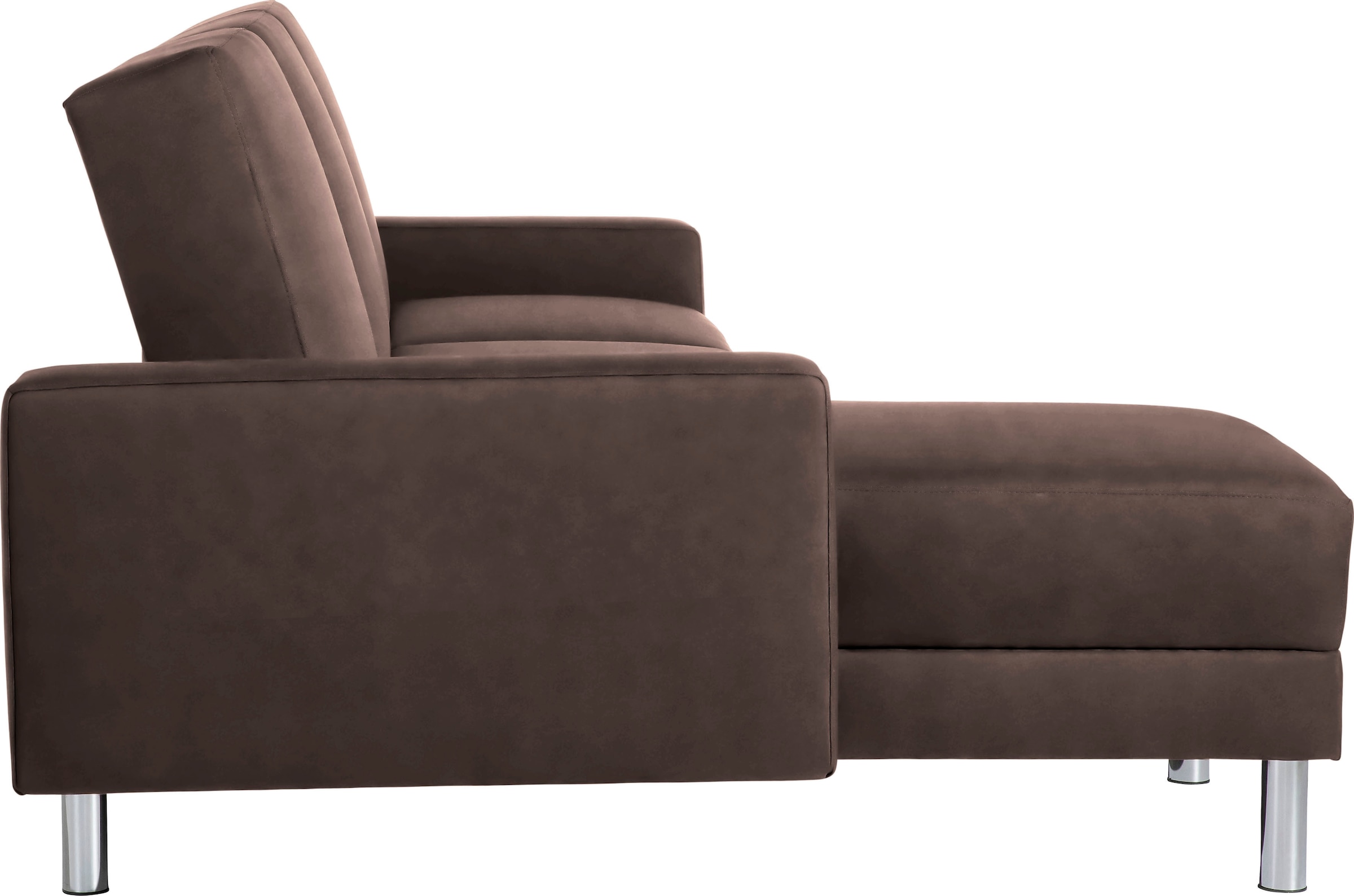 Max Winzer® Schlafsofa »Just Fresh modernes kubisches Sofa, Rückenverstellung für Sitzkomfort«, Recamiere links oder rechts montierbar, elegante Metallfüße