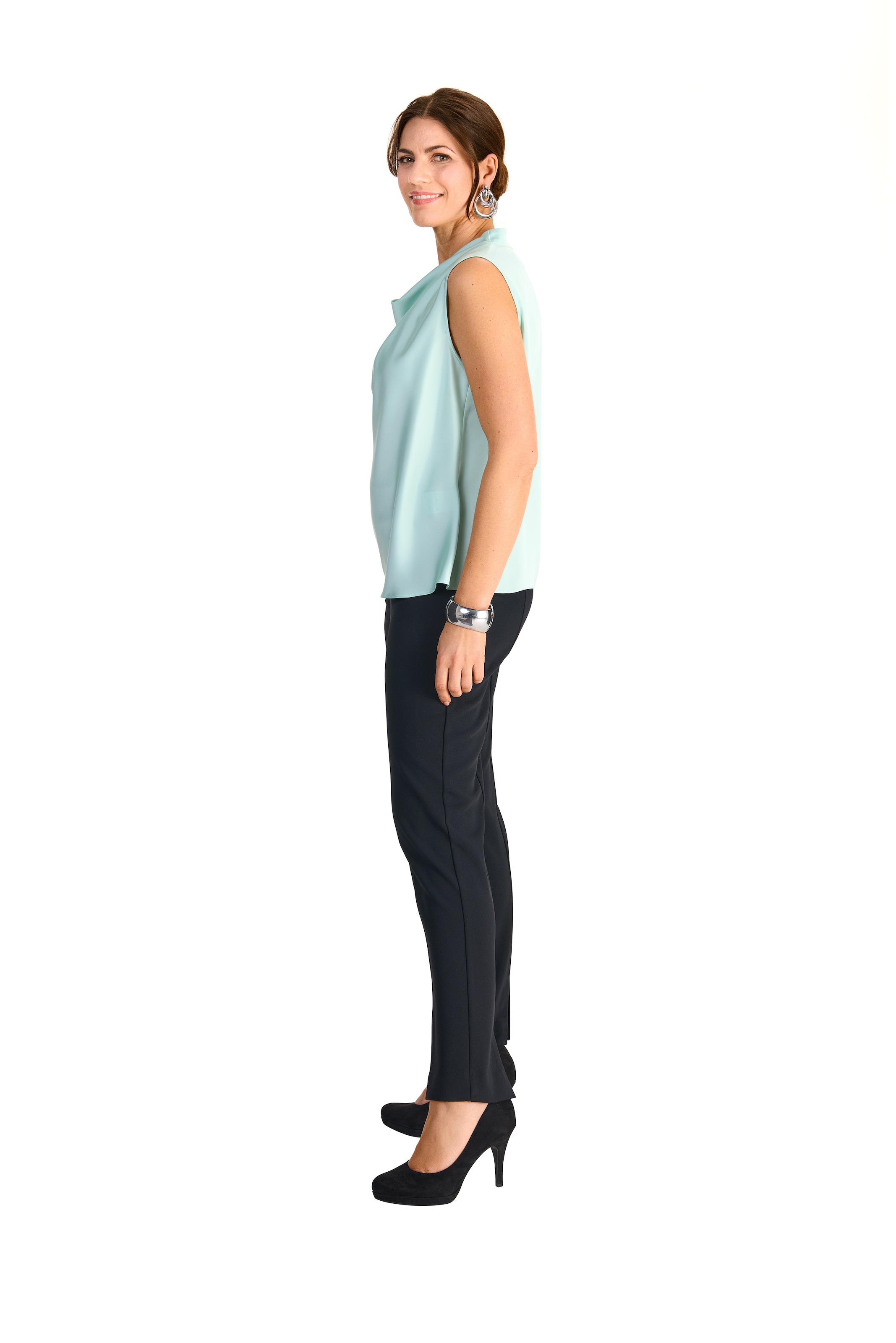 HERMANN LANGE Collection Shirttop, mit Wasserfallkragen