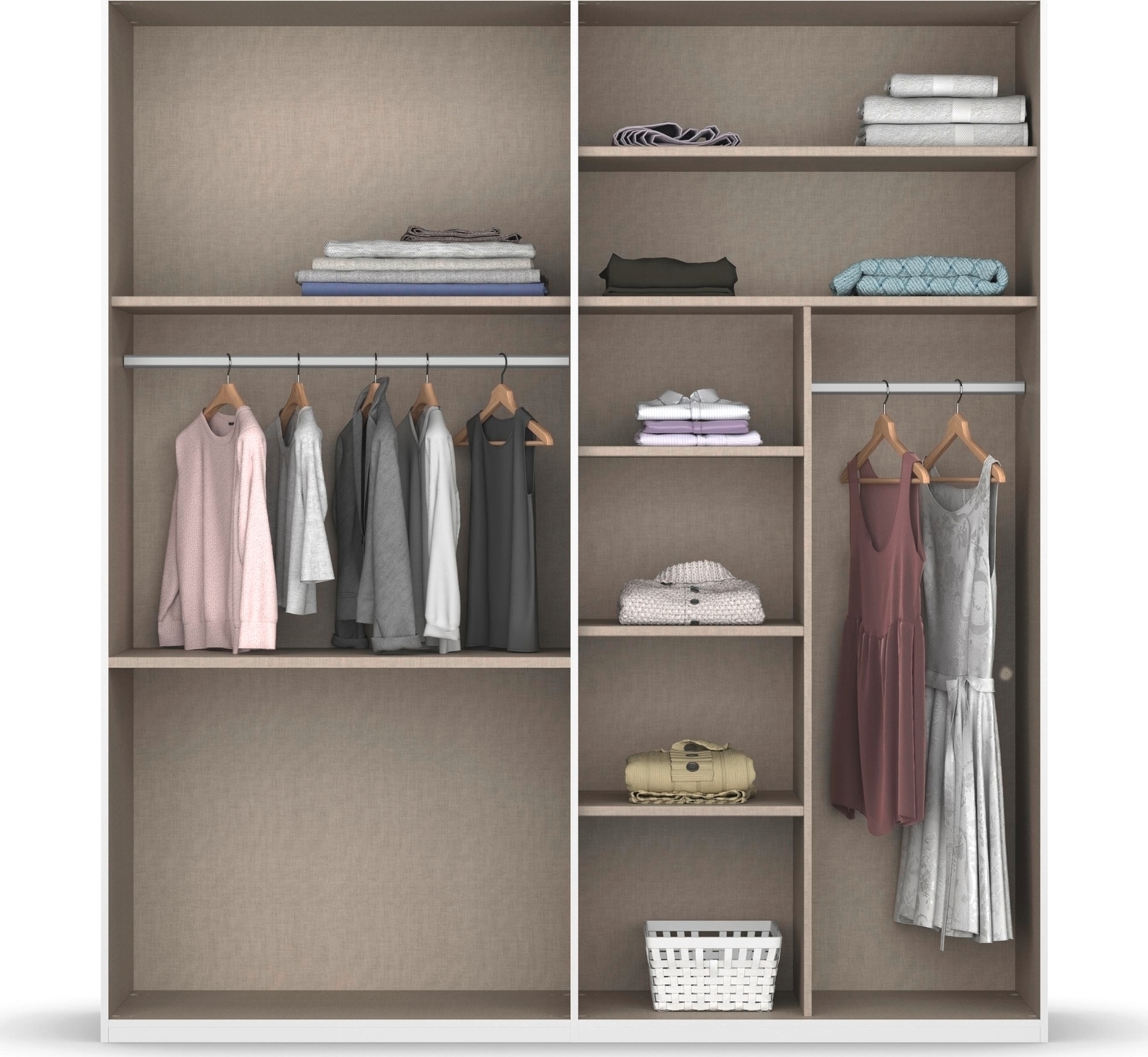 rauch Drehtürenschrank »Kleiderschrank Schrank Garderobe Wäscheschrank MONTCLAR« in den Breiten 201/251/301 cm, inkl. SOFT-CLOSE-FUNKTION,  mit Schubkästen und Spiegel, inkl. Wäscheeinteilung MADE IN GERMANY