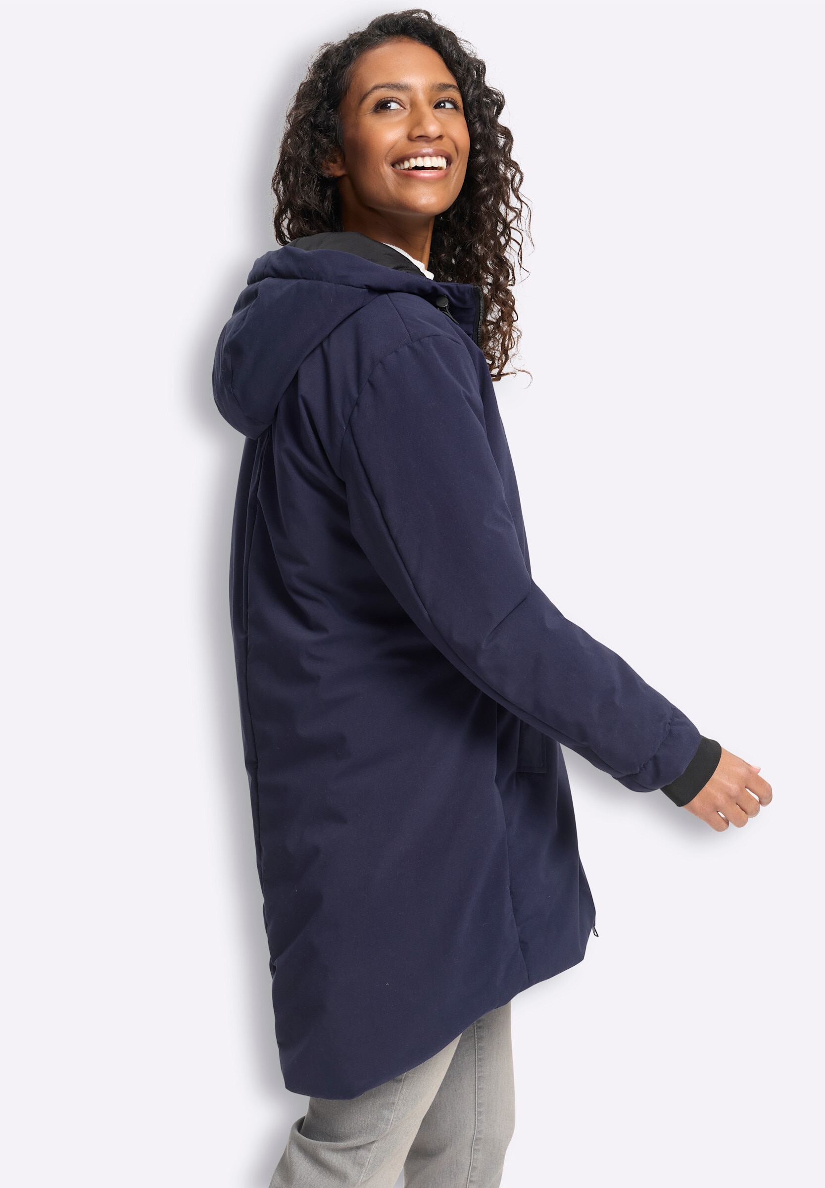 heine Langjacke »Kurzmantel Kurzmantel« mit Kapuze