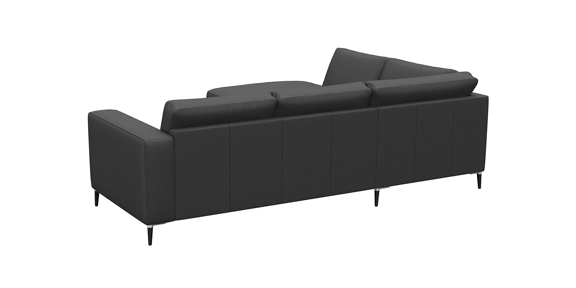 FLEXLUX Ecksofa »Fiore, bequem und komfortabel, zeitlos, OTTOs Choice, L-Form«, breite Armlehnen, Füße Alu/schwarz, B/T 241/225 cm, Kaltschaum im Sitz