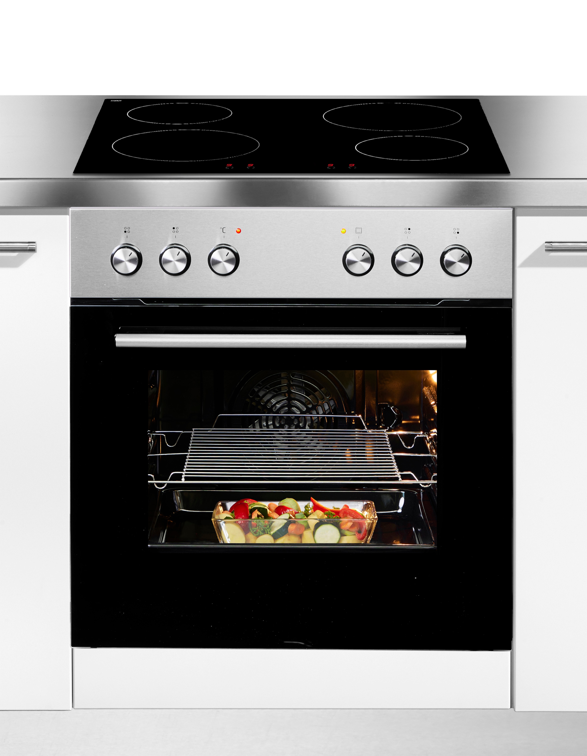 Amica Induktions Herd-Set »EHI 935 331 E« Steam Clean Backofen | Induktionskochfeld, 1 Stk. tlg. Komfort pur: beste Sicht, leicht reinigen, sicher kochen
