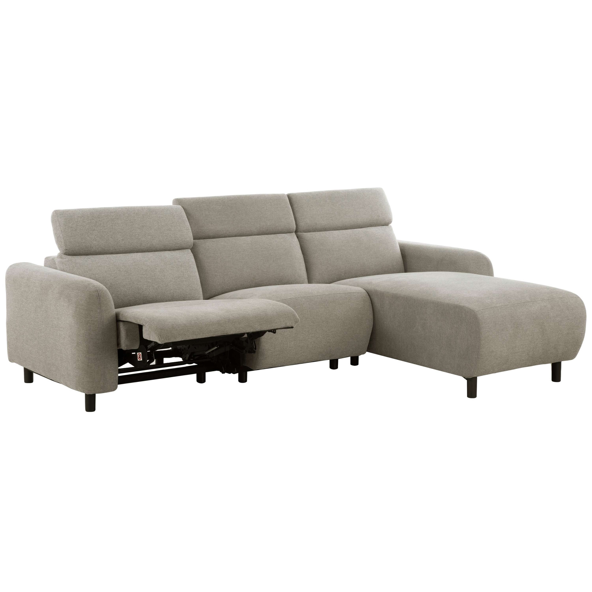 OTTO home Ecksofa »SKAANE Struktur, L-Form, 274 cm, manuelle/elektrische Relaxfunktion,« 274 cm, mit Kopfteilverstellung und man. oder elektr. Relaxfunktion