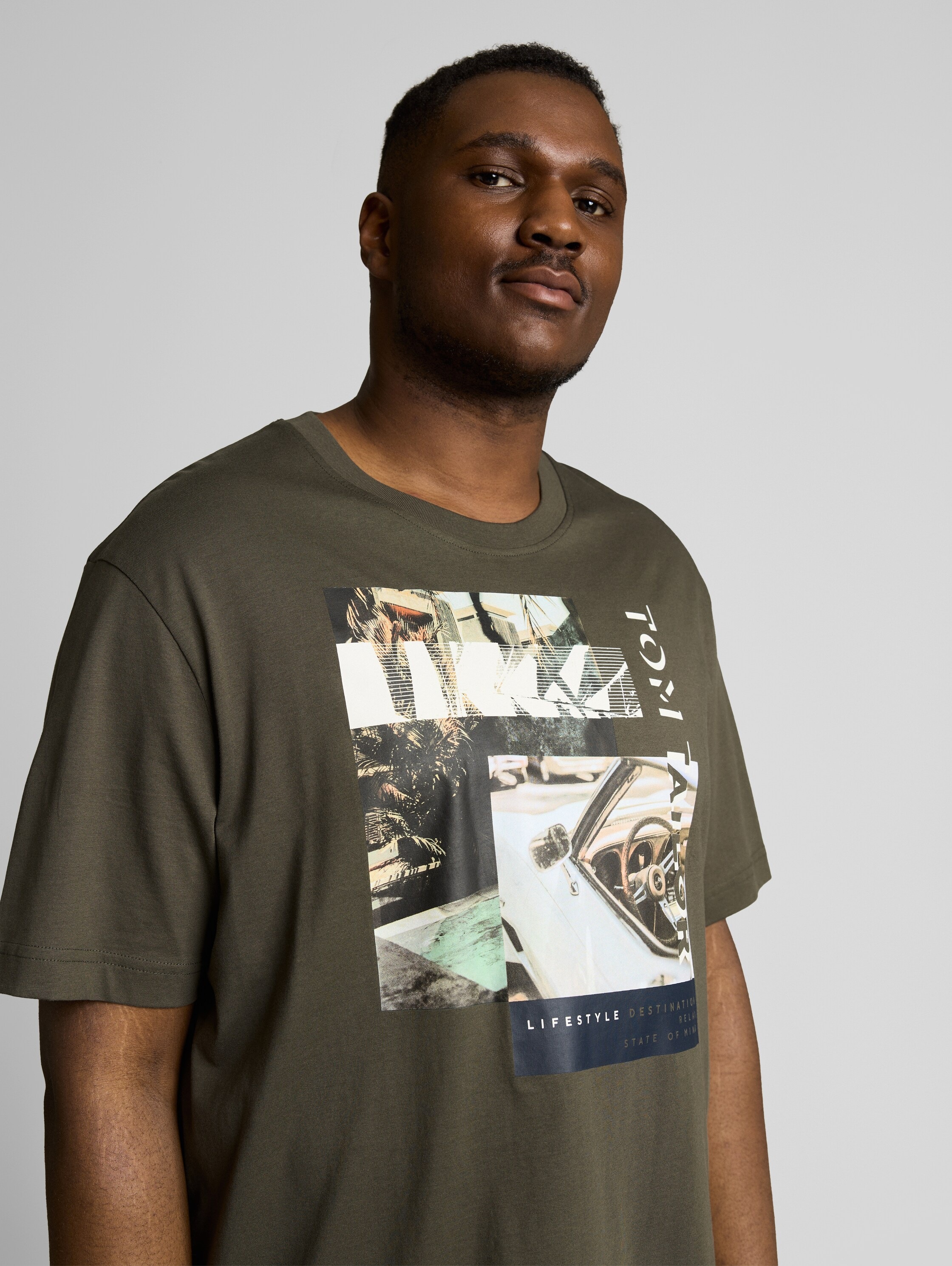 TOM TAILOR PLUS Kurzarmshirt mit Frontprint - Große Ggrößen