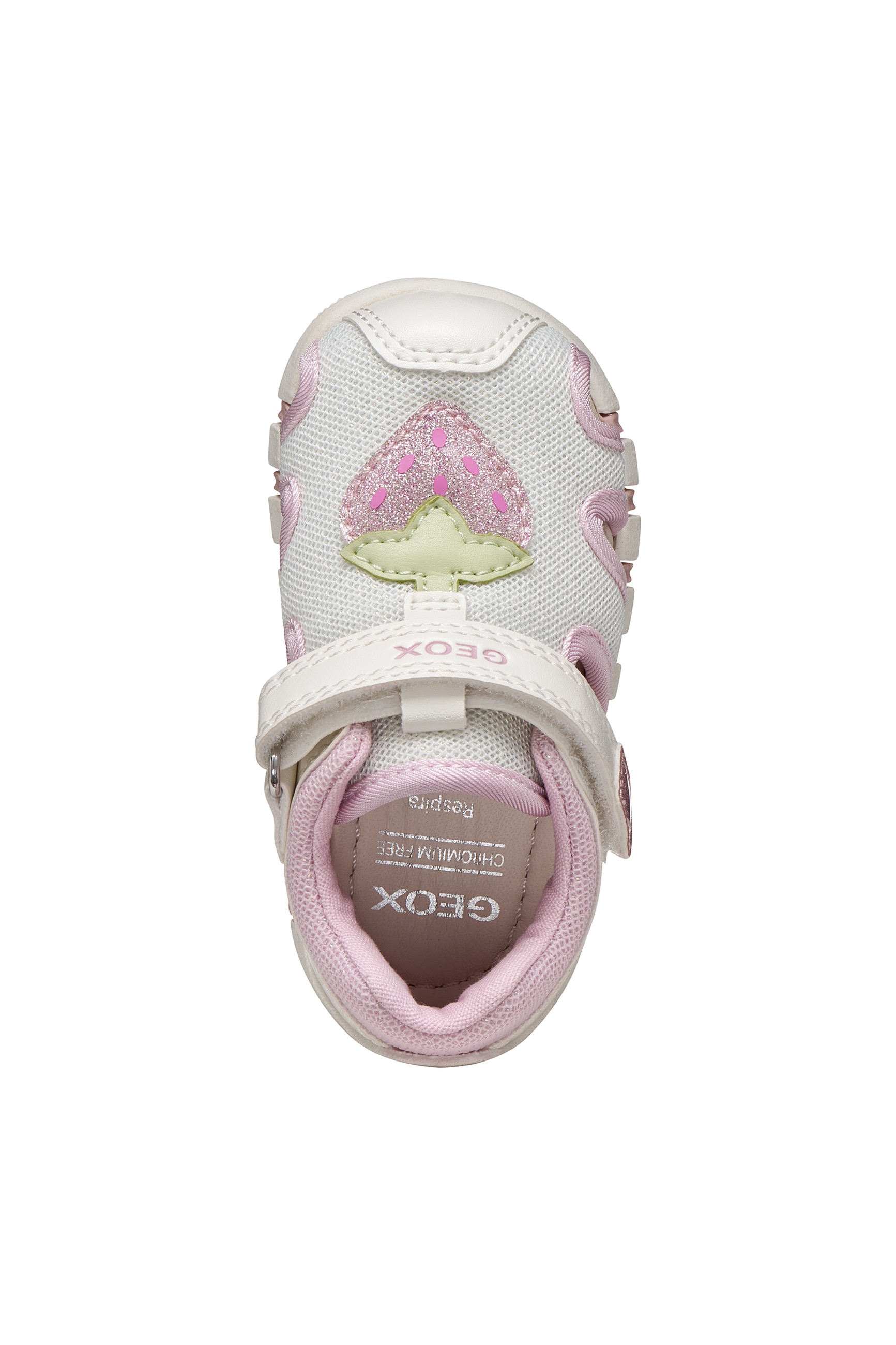 Geox Lauflernschuh »B SANDAL IUPIDOO GIR«  Babyschuh mit süßem Aufnäher, Größenschablone zum Download