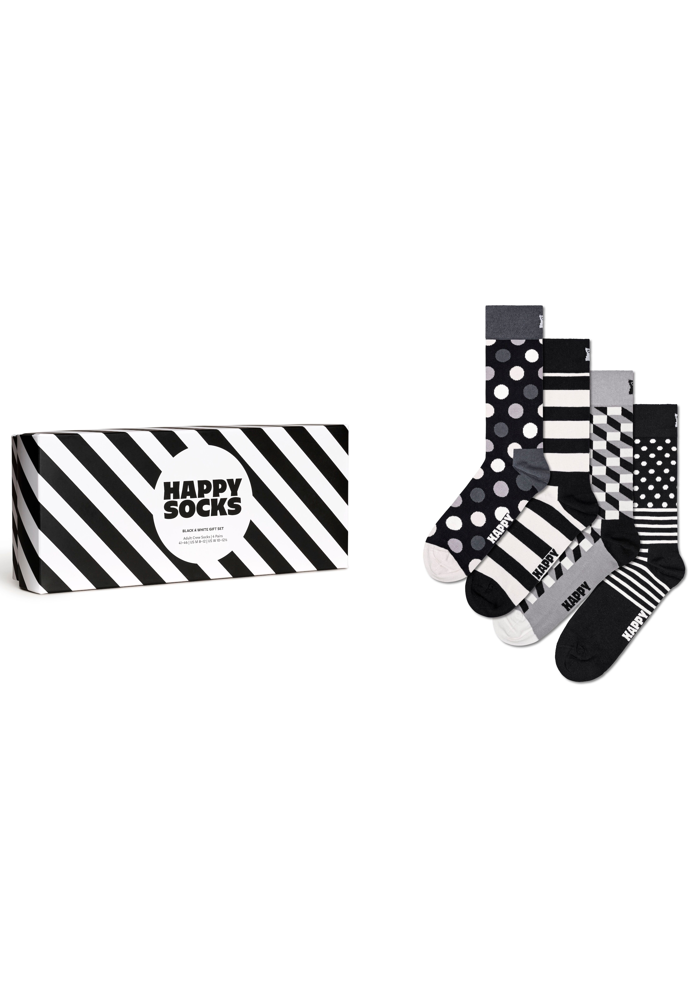Classic & OTTO 4 Socks White Happy Set Socken, bei Paar), Black Gift kaufen (Packung, Socks