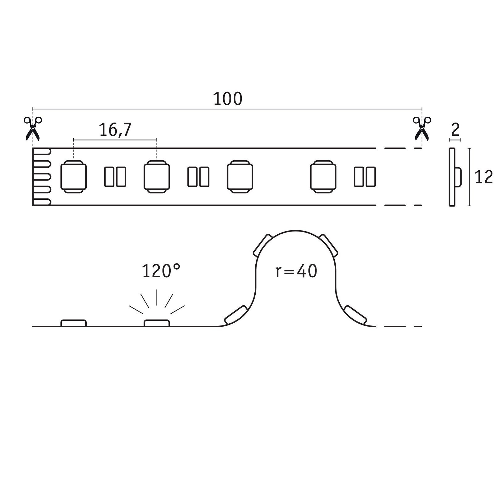 Paulmann LED-Streifen »Pro Strip Silver P25 5m RGBW 830 IP20 24V DC 54W«