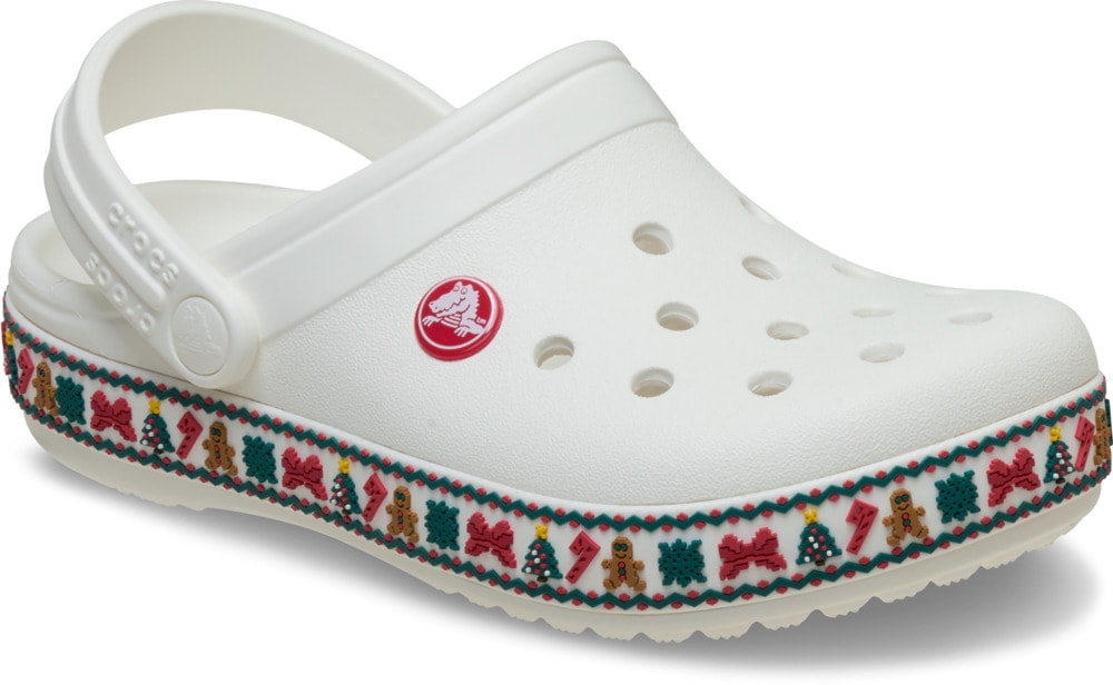 Crocs Clog »Crocband Holiday Clog K«  Weihnachtsschuh, Hausschuh mit bunter Bordüre