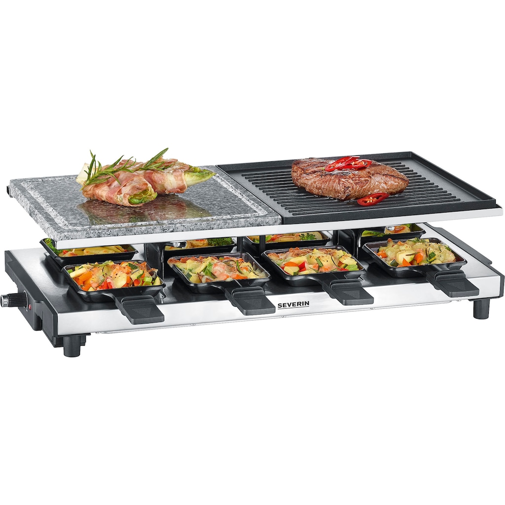 Severin Raclette »RG 2373«, 8 St. Raclettepfännchen, 1700 W