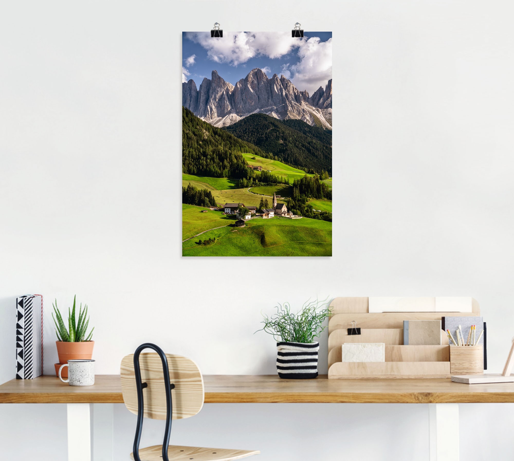 Artland Poster »Sommer in Südtirol in den Dolomiten«, Berge & Alpenbilder, (1 St.), als Alubild, Leinwandbild, Wandaufkleber oder Poster in versch. Größen