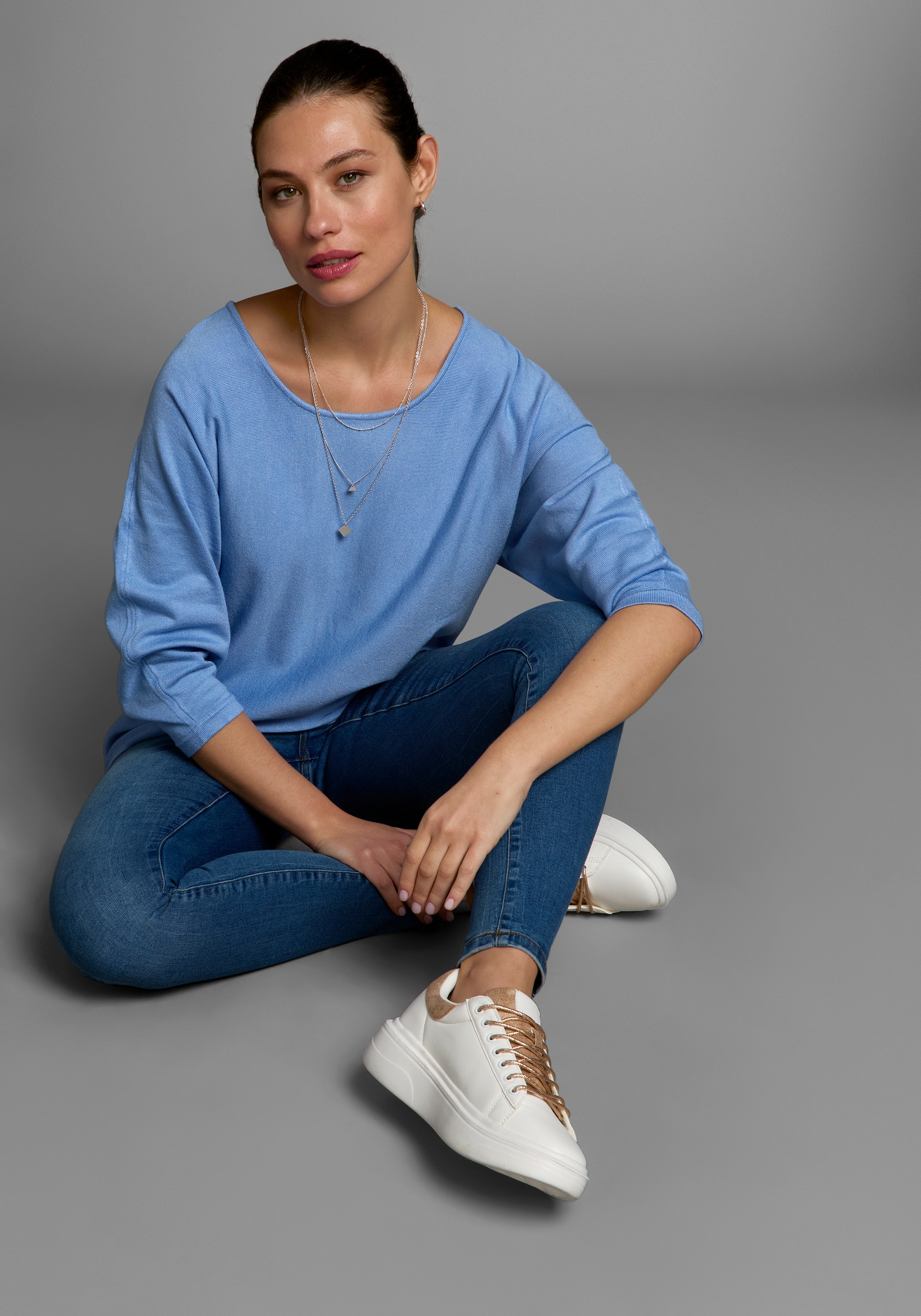 Laura Scott Fledermauspullover, mit 3/4 Ärmel
