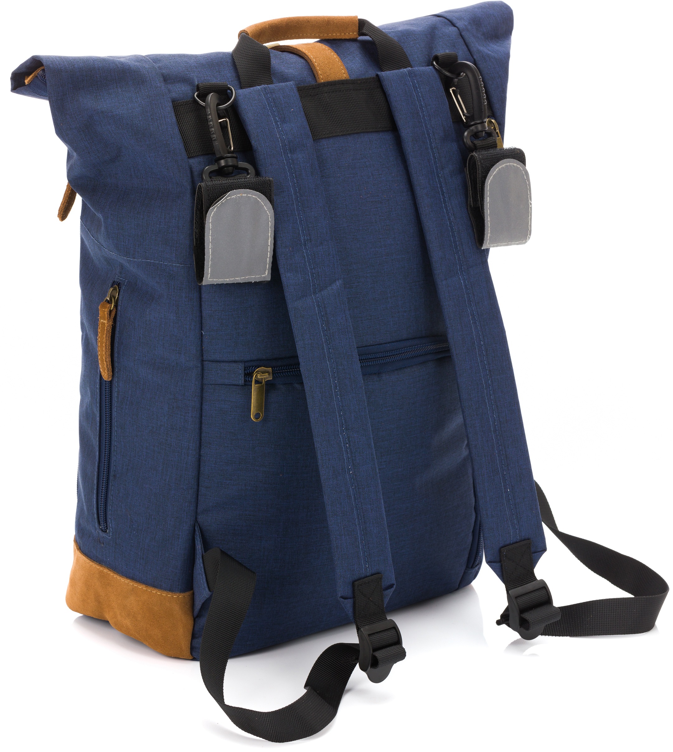 Fillikid Wickelrucksack »Berlin, navy melange«, Reflektoren, inkl. Wickelauflage