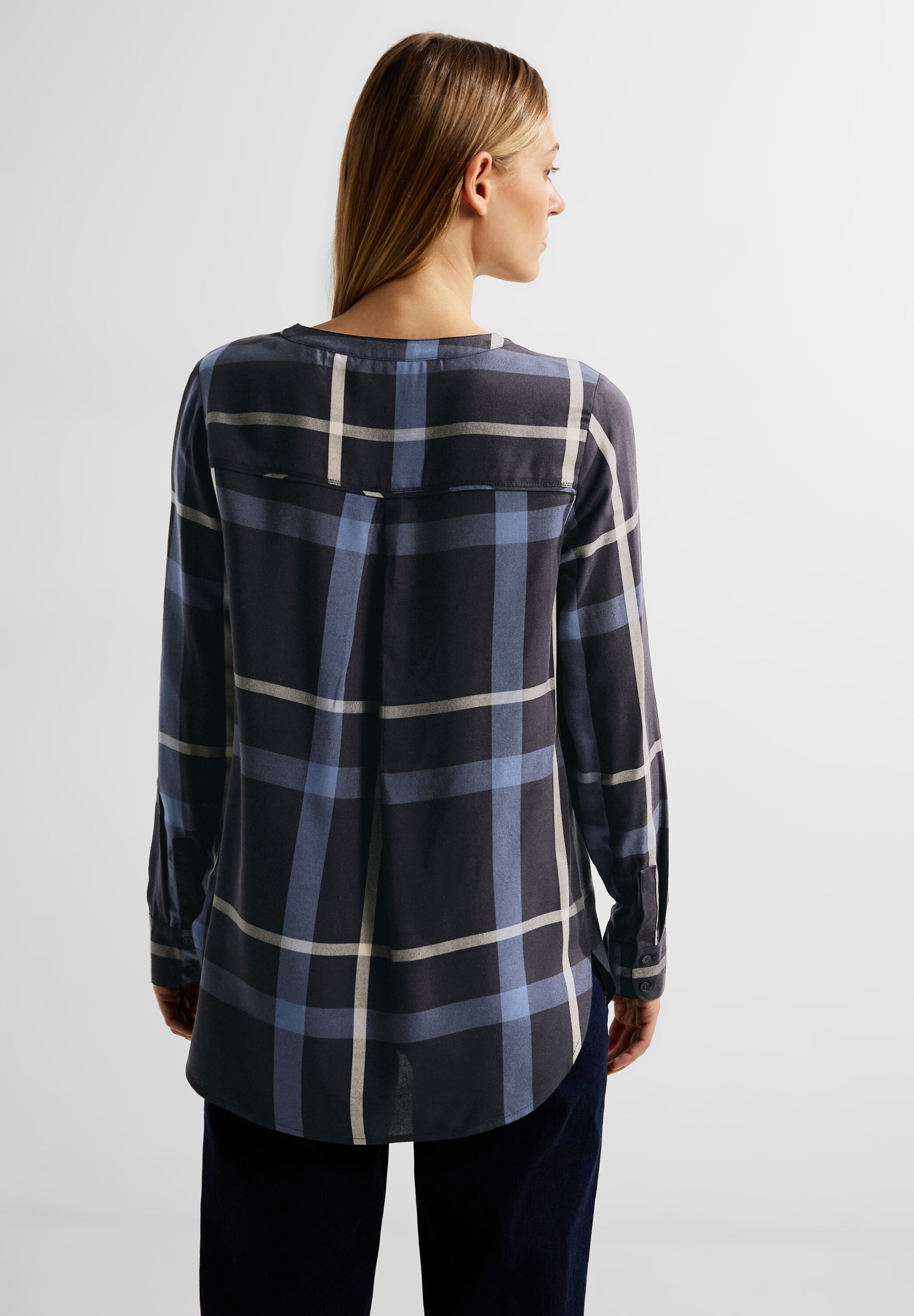 bei Karo-Druck Blouse«, Longbluse Long »Check OTTOversand Cecil