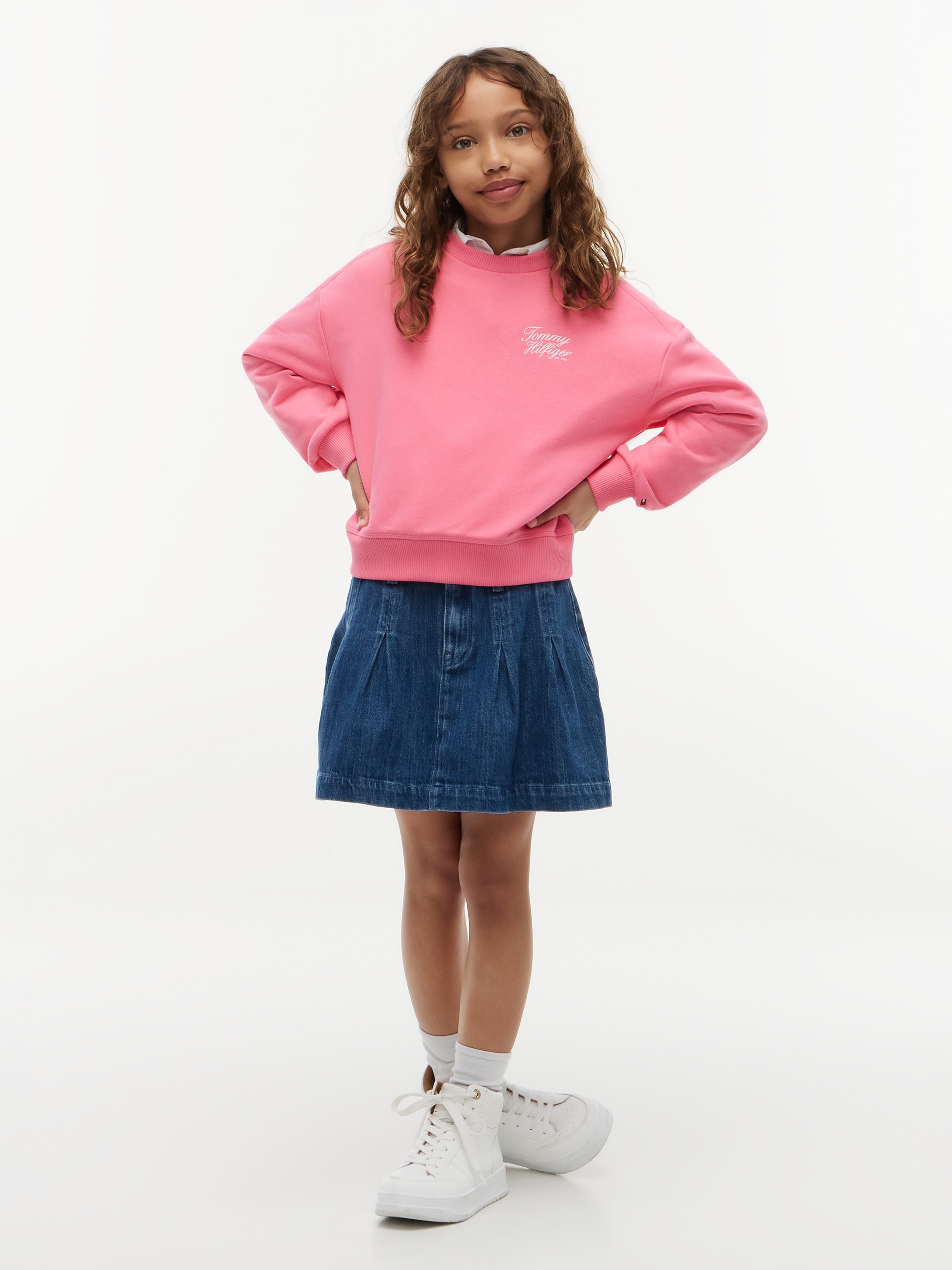 Tommy Hilfiger Sweatshirt »TOMMY SCRIPT PRINTED SWEATSHIRT«, Rundhalsausschnitt, Regular Fit, Kinder bis 16 Jahre
