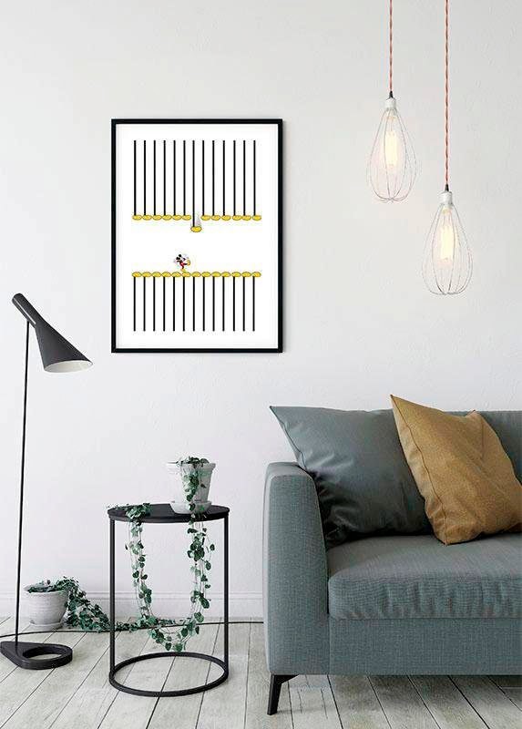Komar Bild »Mickey Mouse Footlines«, Disney, (1 St.), Wandbild zur Dekoration im Kinderzimmer - ohne Rahmen