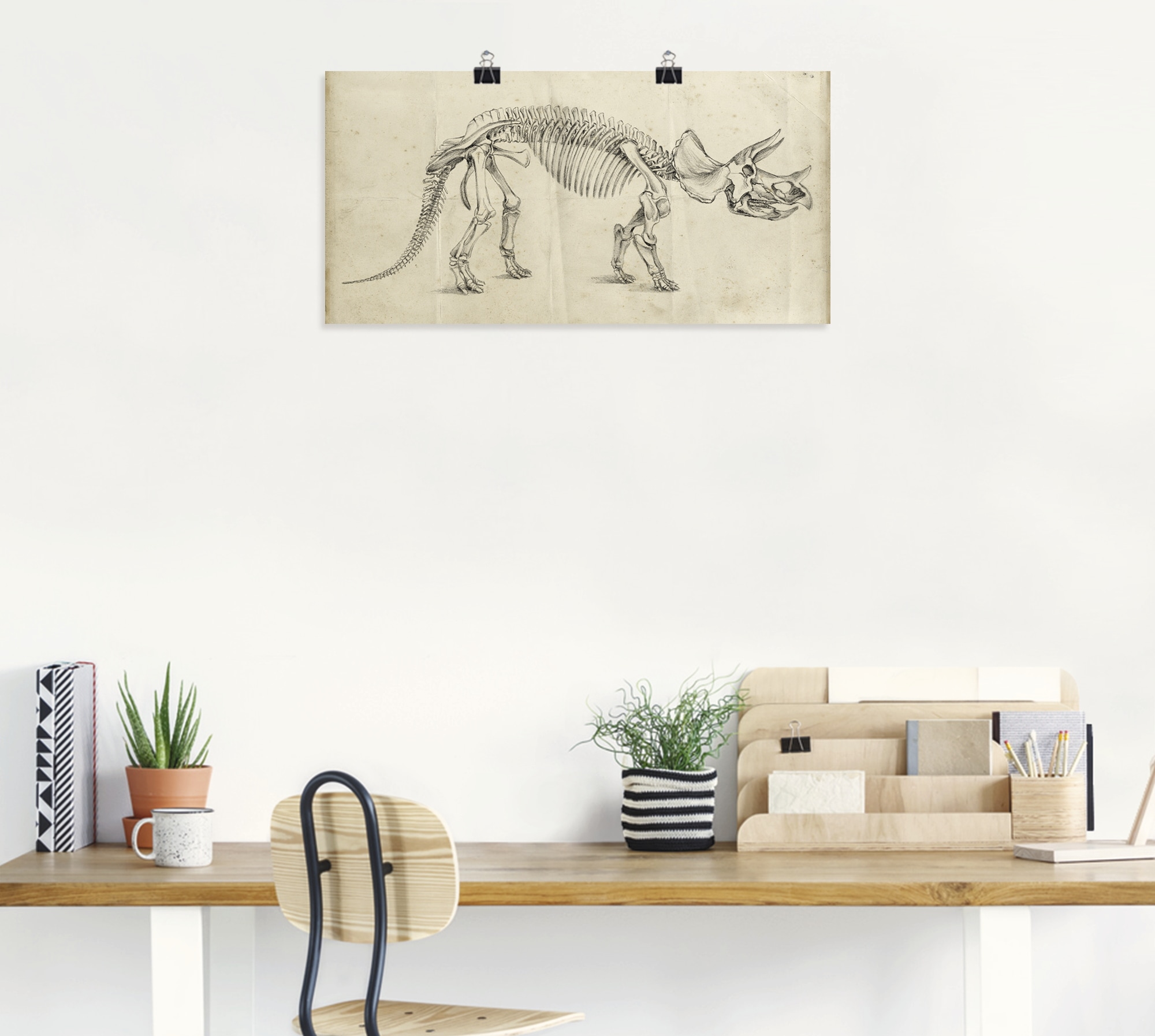 Artland Wandbild »Dinosauria Lehre II«, Dinosaurier, (1 St.), als Alubild, Outdoorbild, Poster in verschied. Größen