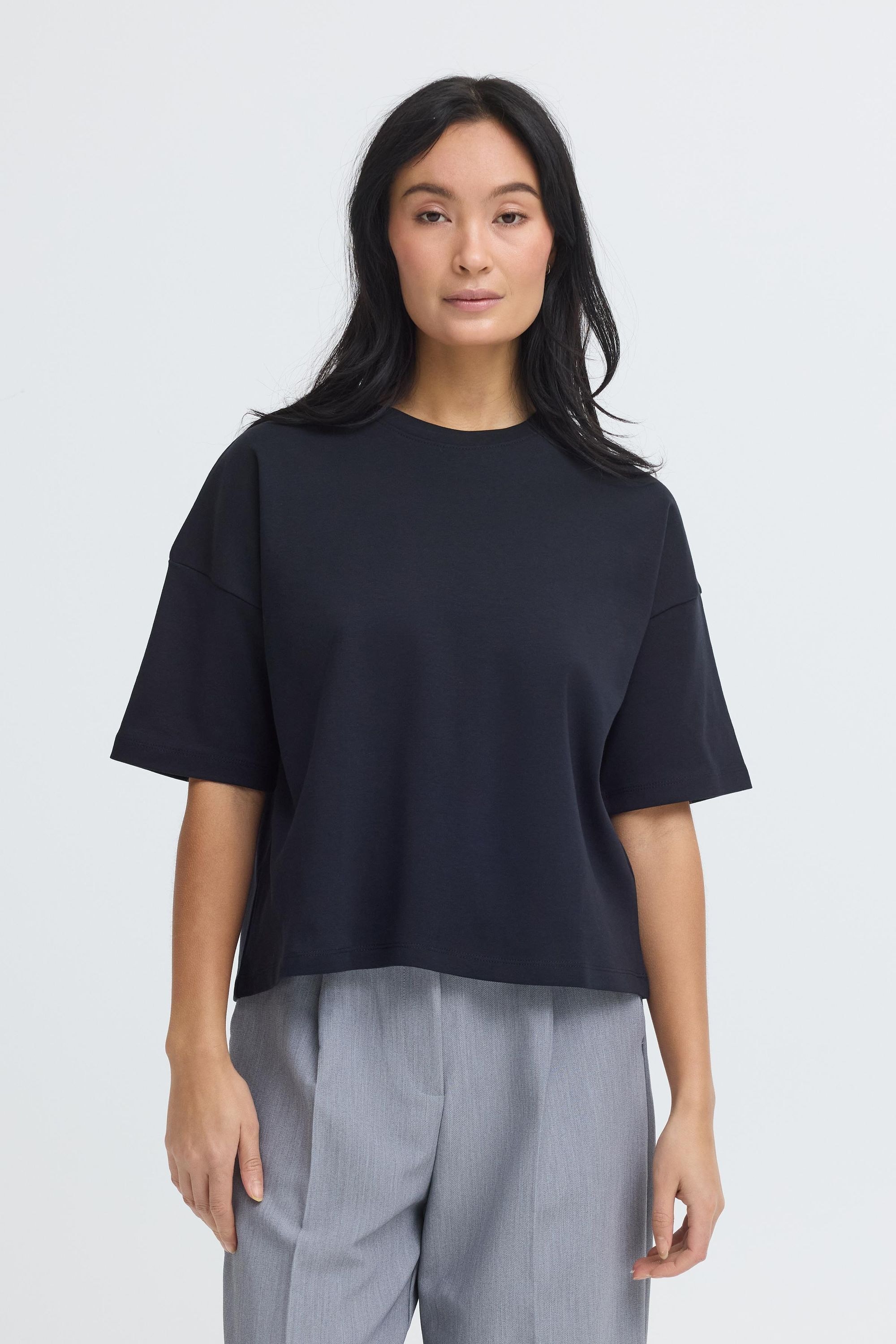 OXMO Rundhalsshirt »Rundhalsshirt OXNSandy Crop Boxy«