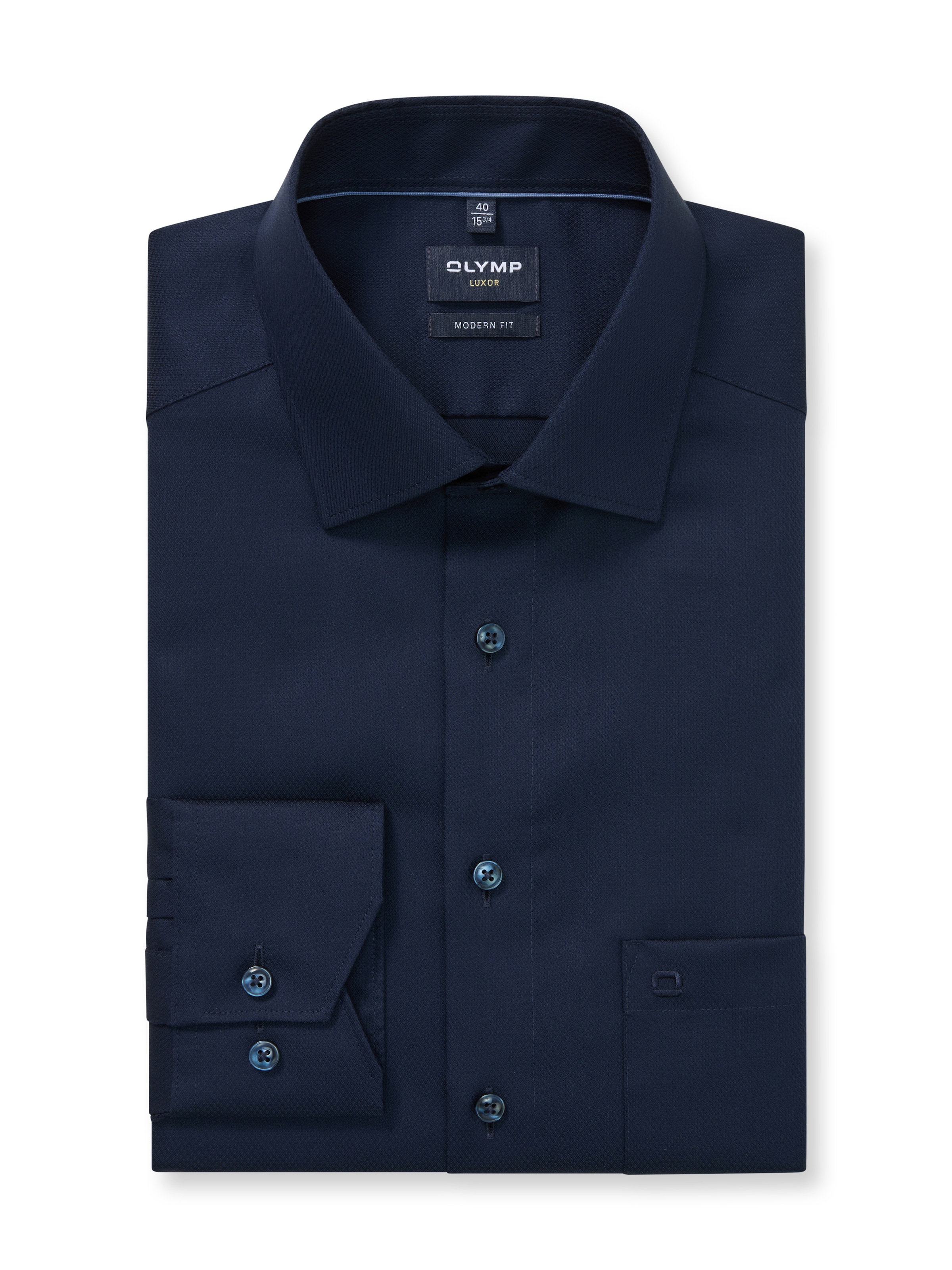 OLYMP Businesshemd »Luxor modern fit«, feine Struktur, Modern Fit, New Kentkragen