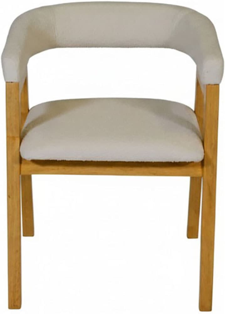 Jahnke Armlehnstuhl »BOW SIT DUO« (Set) Esszimmerstuhl (2er Set), Massivholz, Boucle-Stoff,bis 110kg belastbar