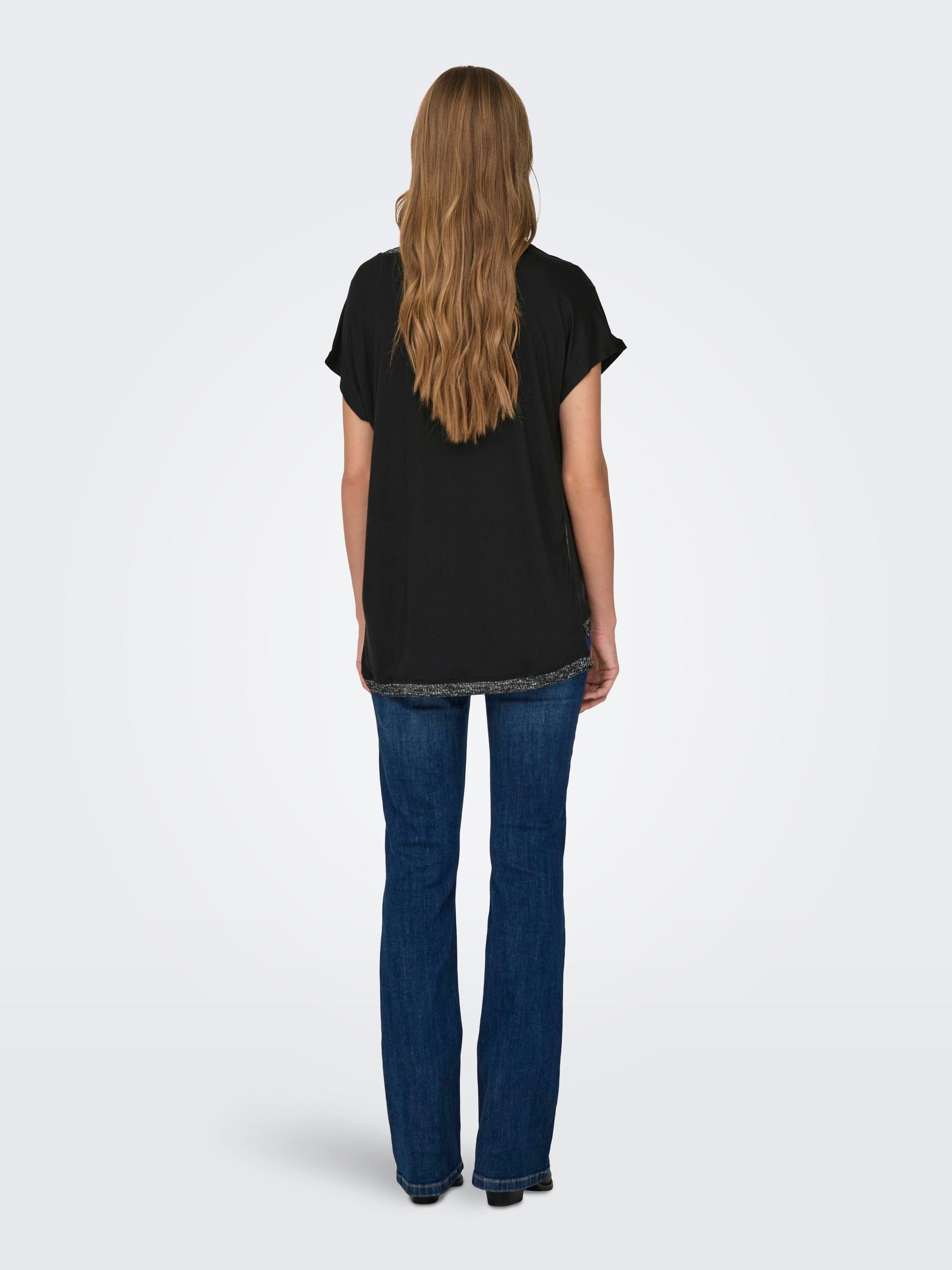 ONLY Kurzarmshirt »ONLMICKELA S/S PHOTO TOP BOX JRS«