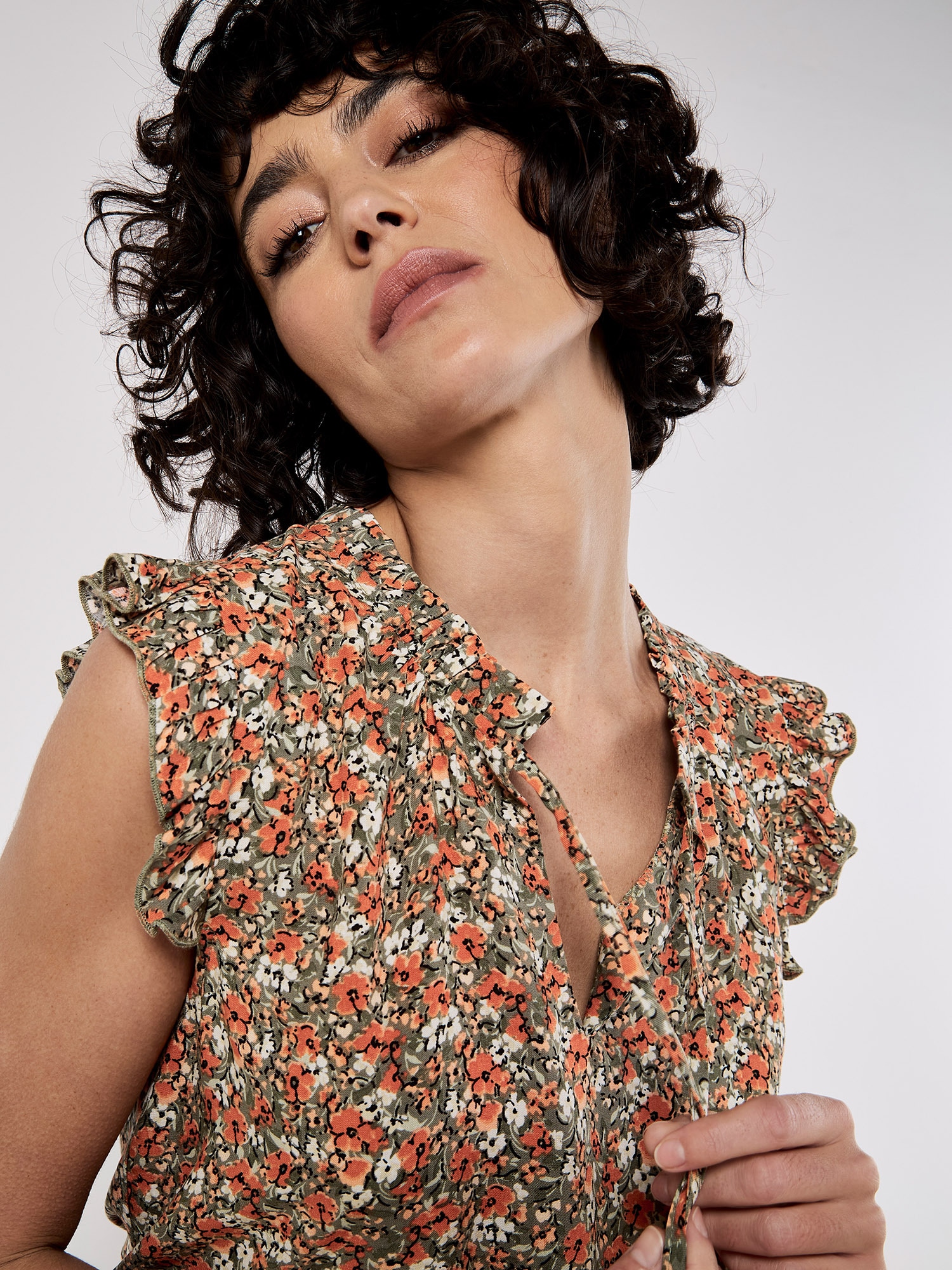 Apricot Druckbluse »Bluse« mit Rüschensaum