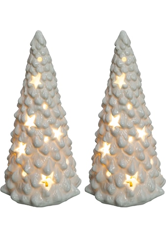 Creativ light LED Baum »Weihnachtsdeko«, 2er Set, aus Keramik, mit 6h Timerfunktion kaufen