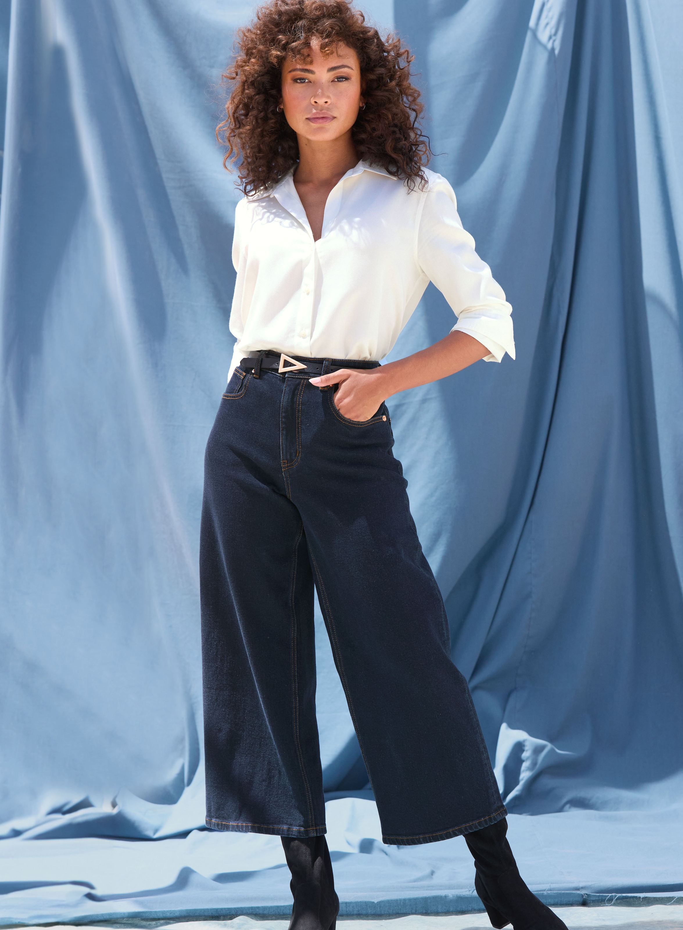 LASCANA 7/8-Jeans, aus Baumwoll-Denim, Straight-Leg