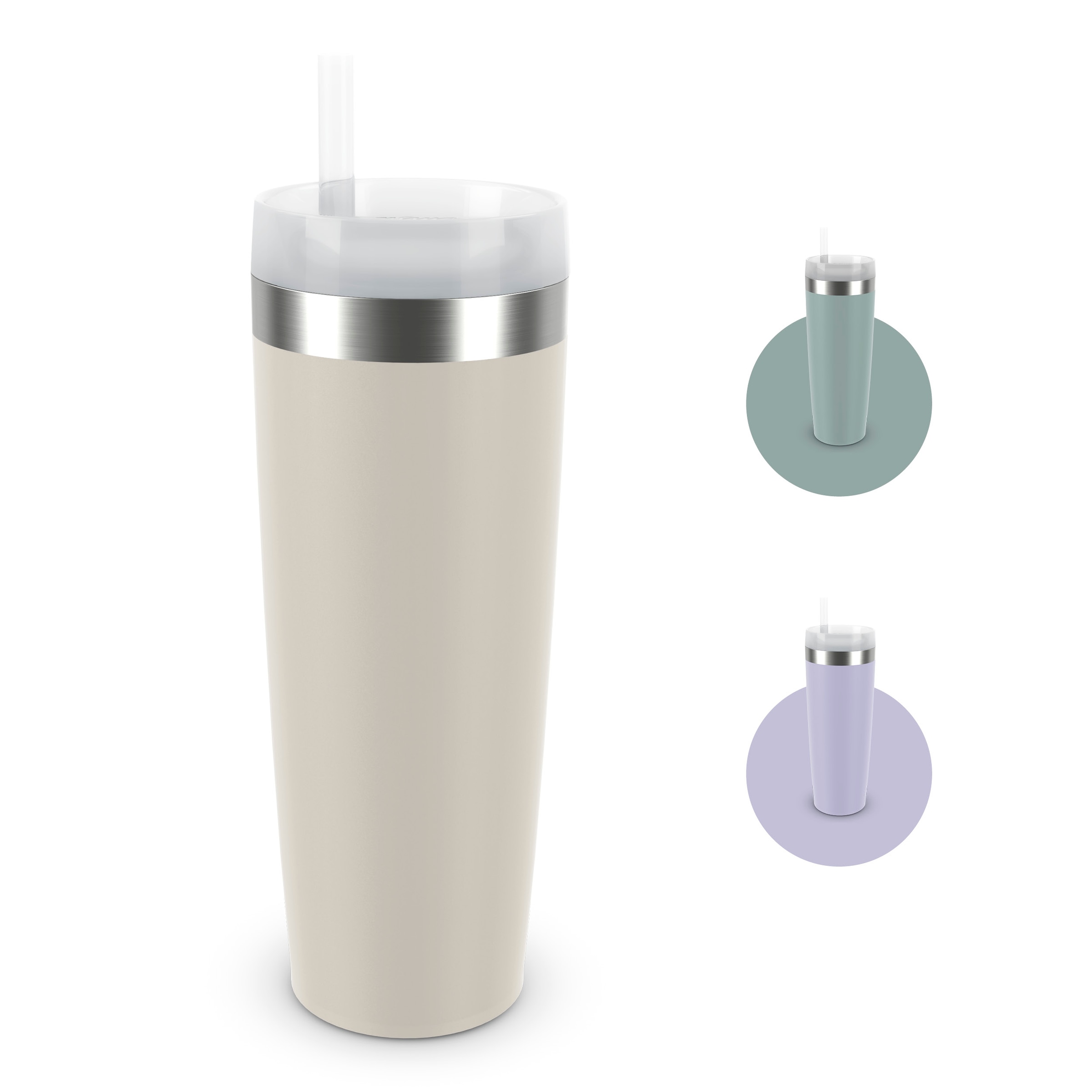 Emsa Isolierflasche »Travel Mug Cool³« 3 Deckelpositionen, für gängige Autohalterungen, inkl. Strohhalm