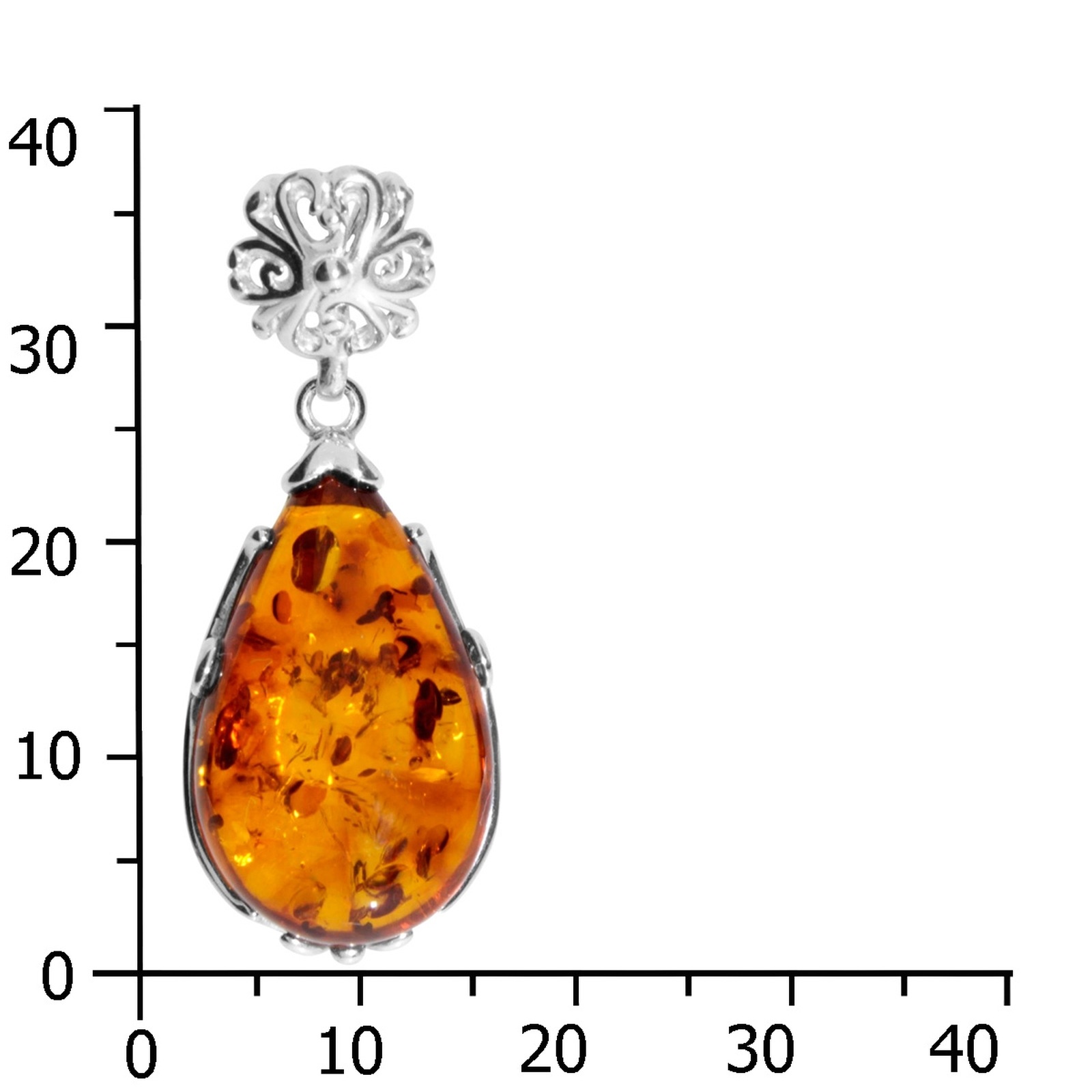 OSTSEE-SCHMUCK Kettenanhänger »- Vanessa - Silber 925/000 - Bernstein«